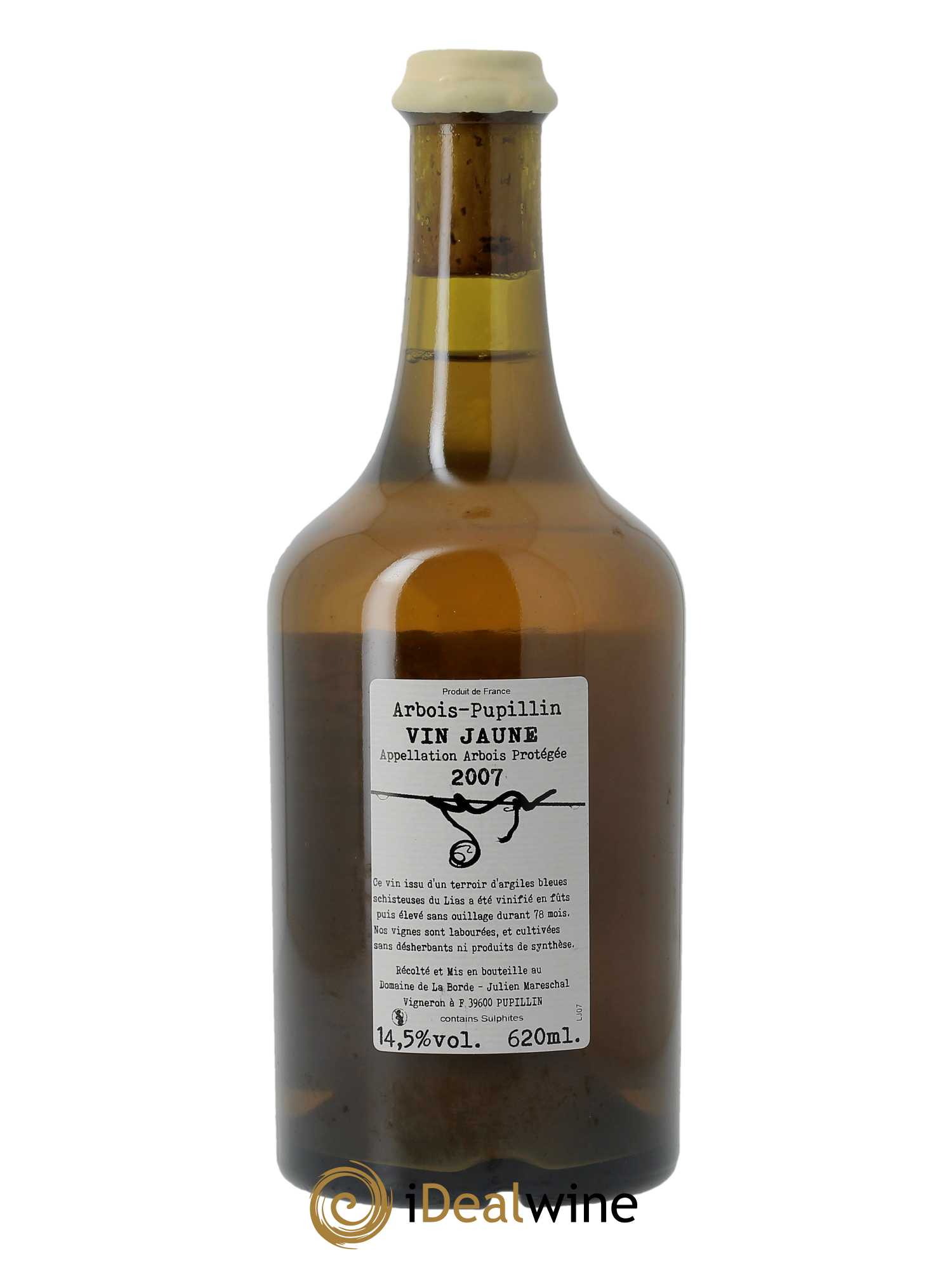 Arbois Pupillin Vin Jaune Domaine de la Borde 2007 - Lot de 1 bouteille - 1