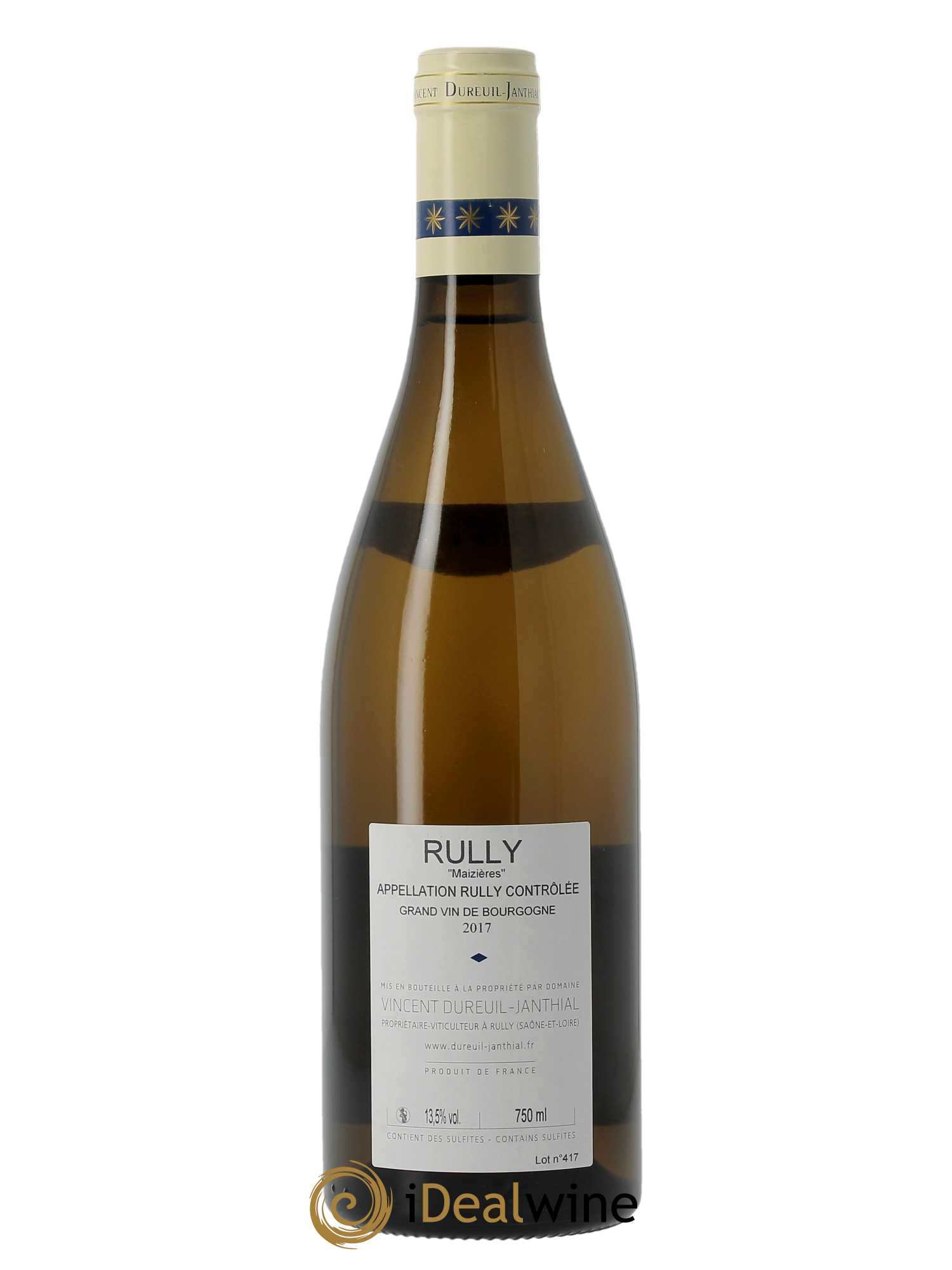 Rully Maizières Vincent Dureuil-Janthial 2017 - Lot de 1 bouteille - 1