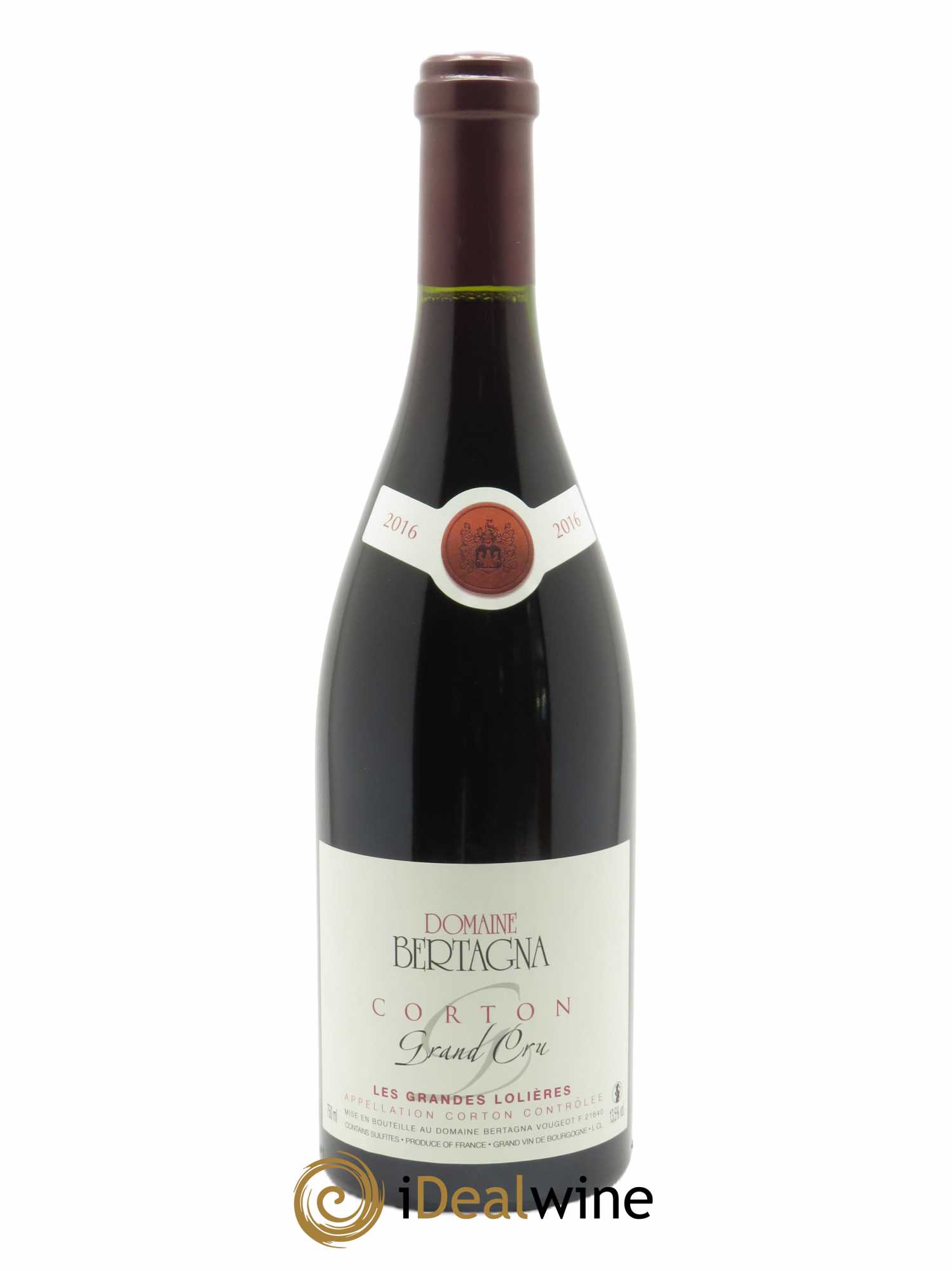 Corton Grand Cru Les Grandes Lolières Bertagna  2016 - Lot de 1 bouteille - 0