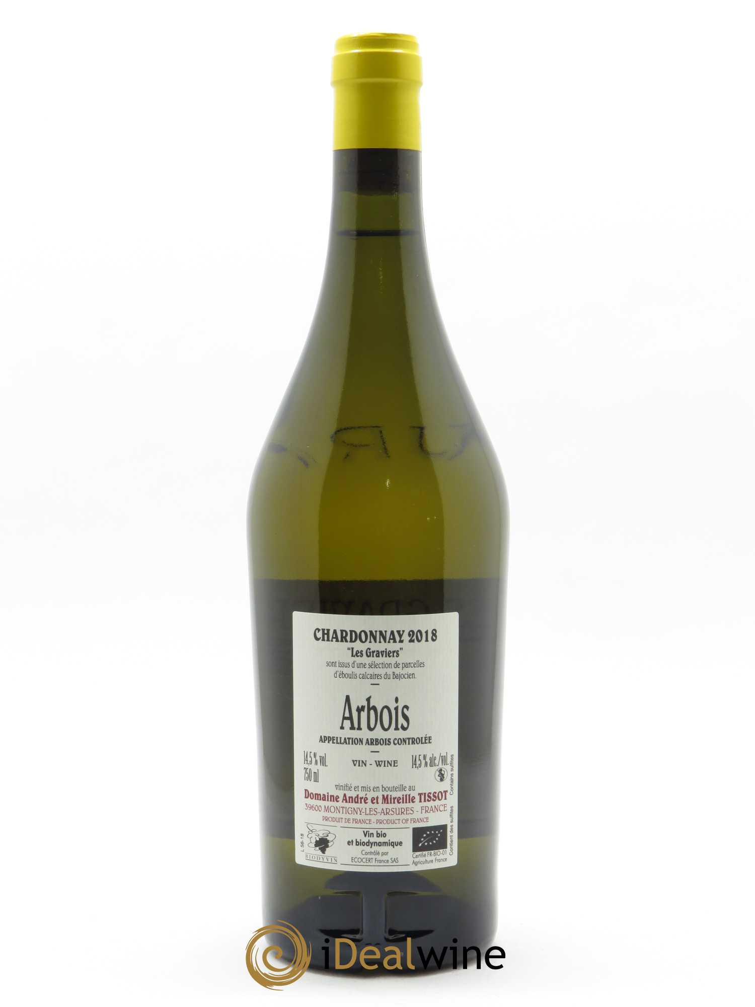 Arbois Chardonnay Les Graviers Bénédicte et Stéphane Tissot 2018 - Lot de 1 bouteille - 1