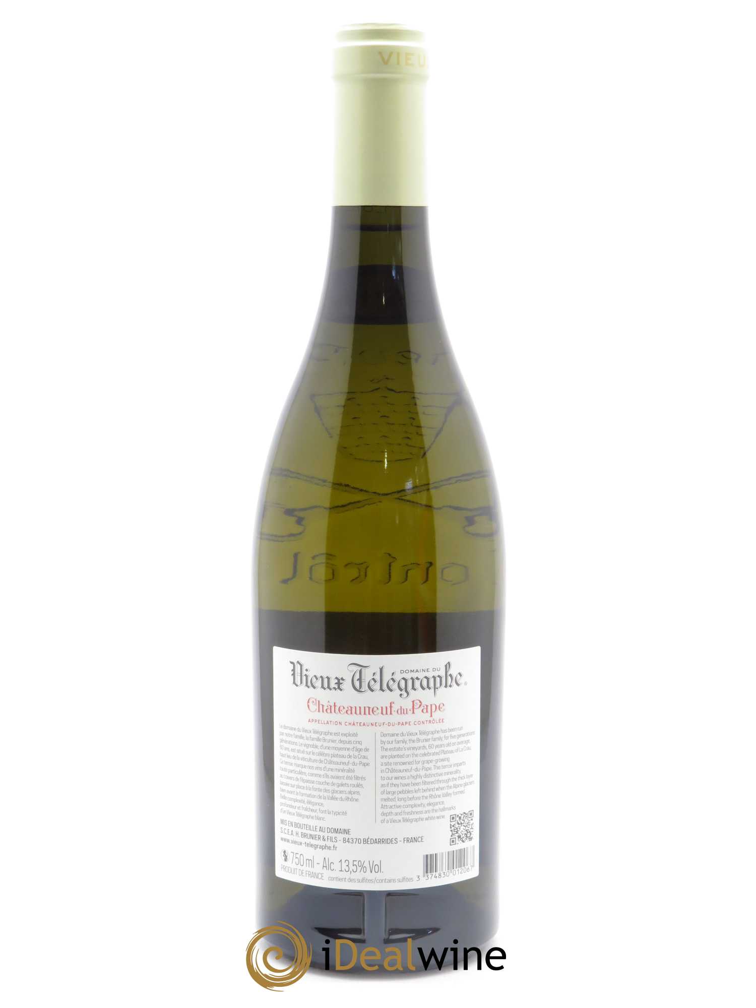 Châteauneuf-du-Pape Vieux Télégraphe (Domaine du) Vignobles Brunier 2018 - Lot de 1 bouteille - 1