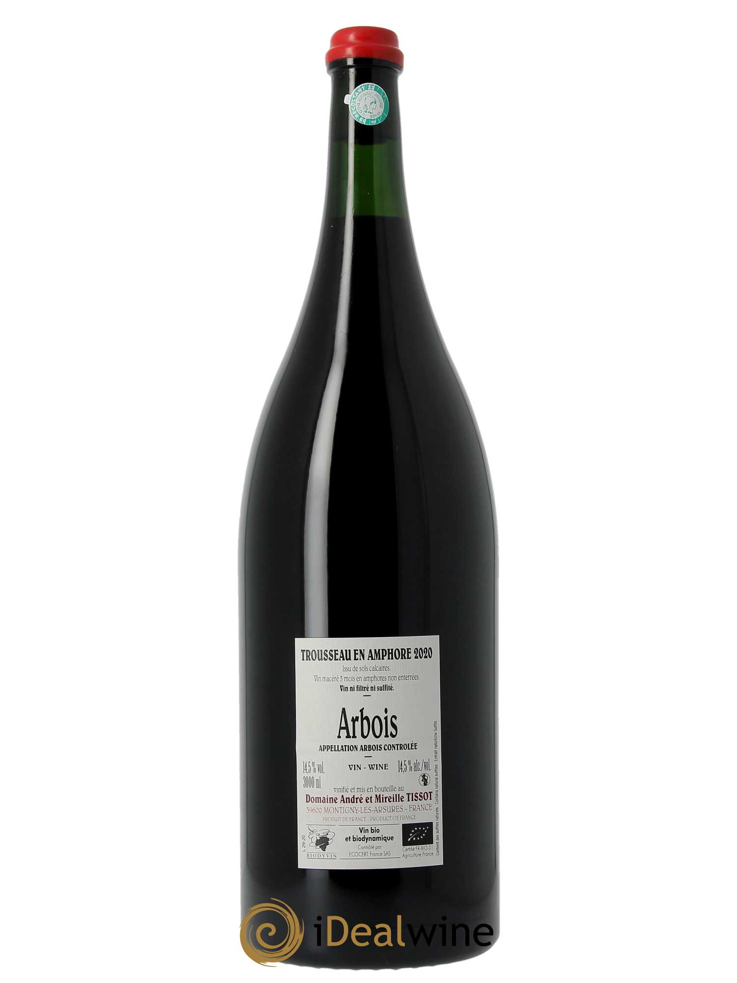 Arbois Trousseau Amphore Bénédicte et Stéphane Tissot 2020 - Lot of 1 double magnum - 1