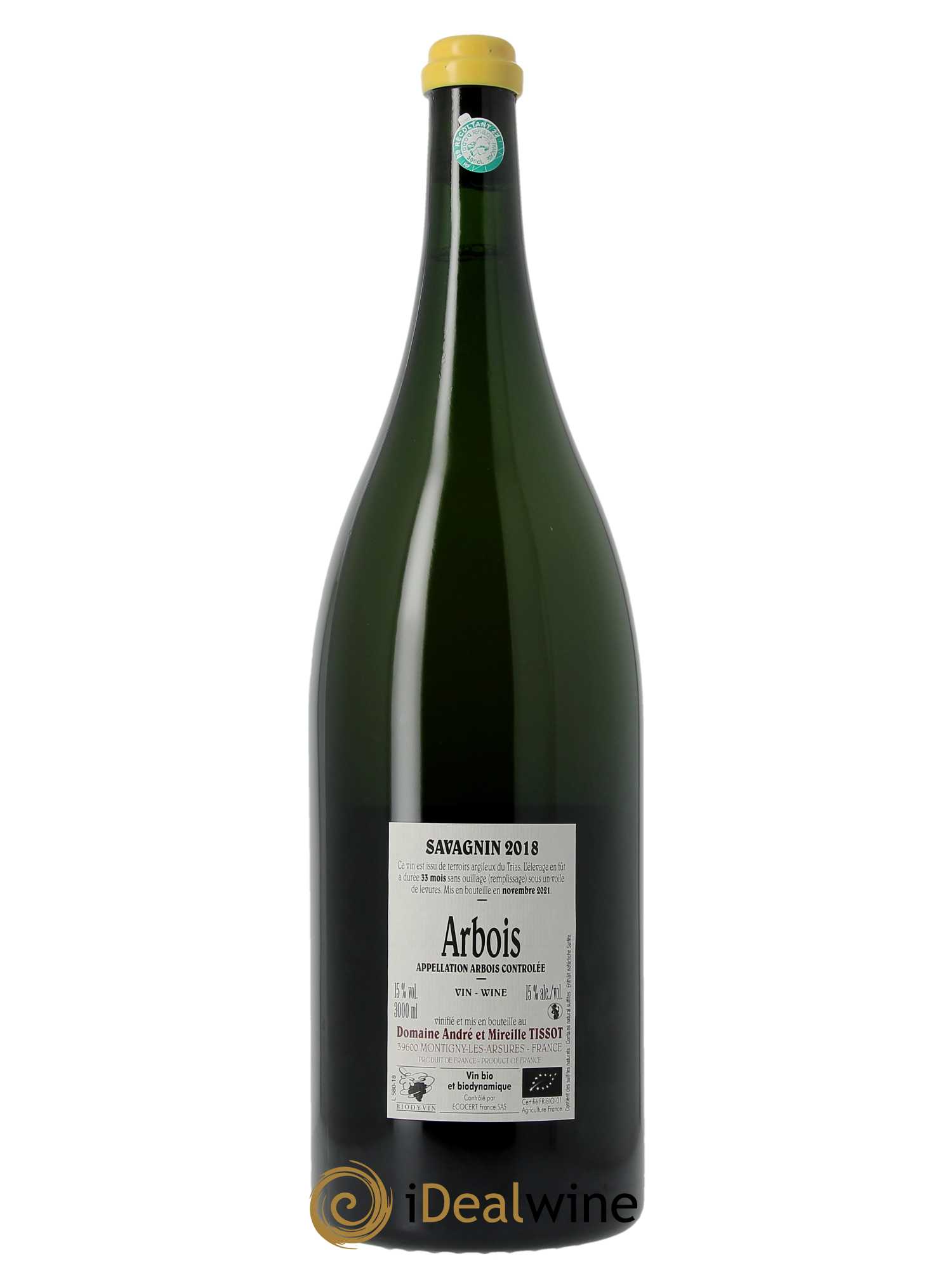 Arbois Savagnin Bénédicte et Stéphane Tissot 2018 - Lot de 1 double magnum - 1