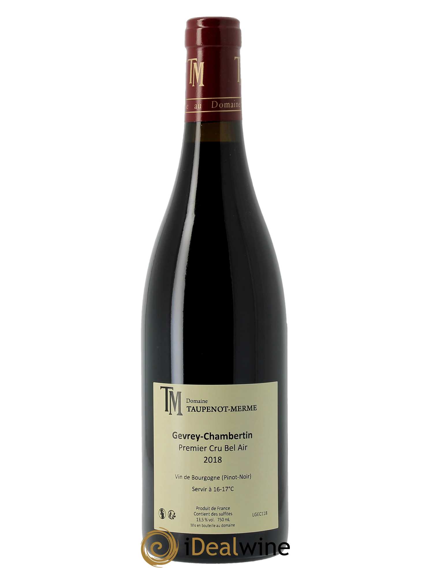 Gevrey-Chambertin 1er Cru Bel Air Taupenot-Merme 2018 - Lot of 1 bottle - 1
