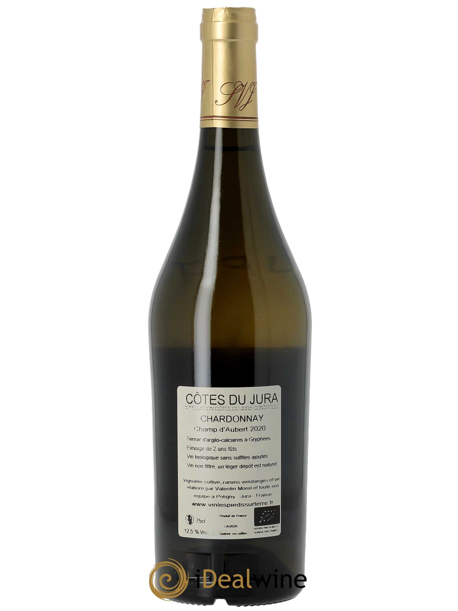 Côtes du Jura Chardonnay Champ d'Aubert Valentin Morel 2020 - Lot of 1 bottle - 1