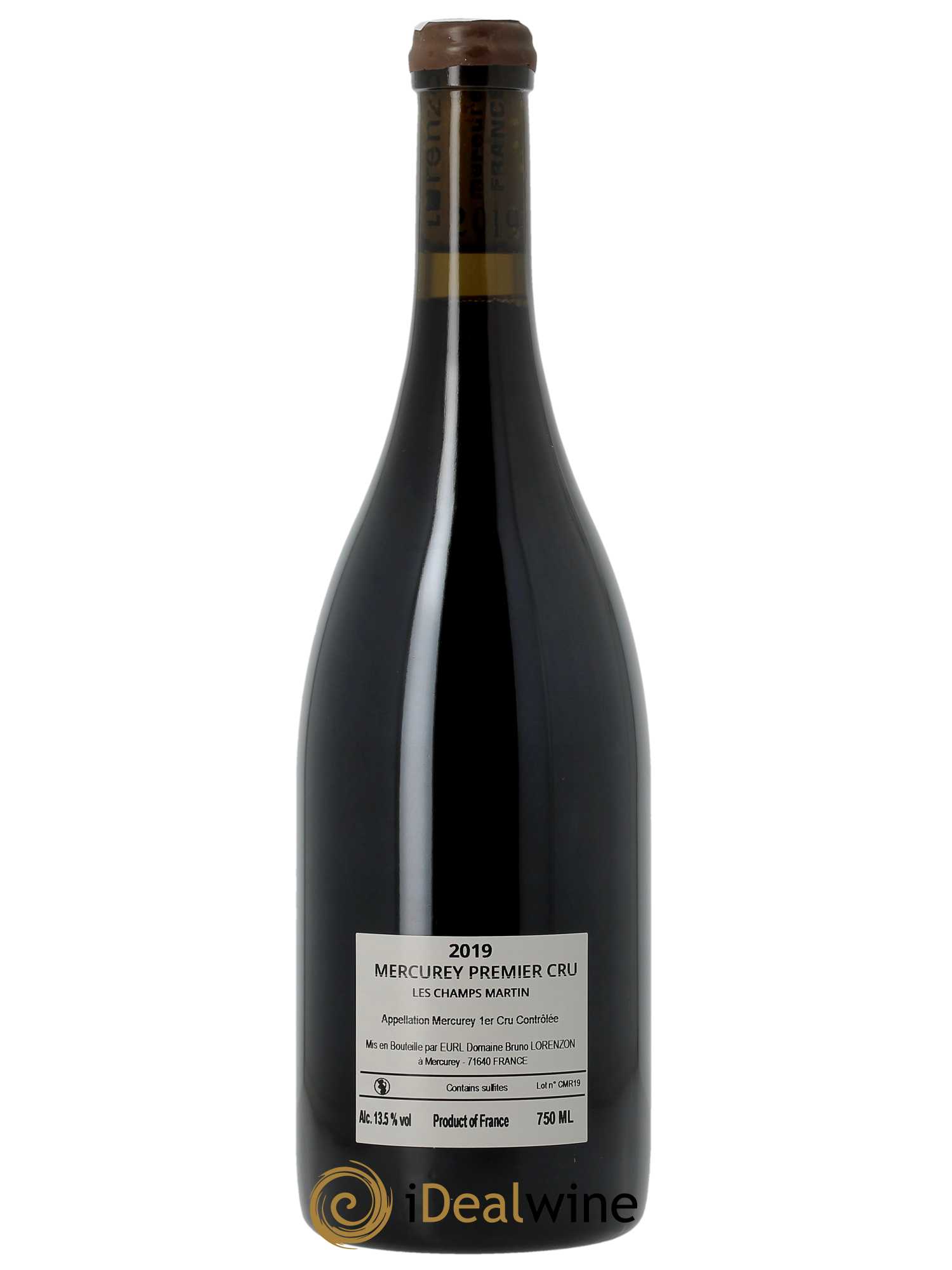 Mercurey 1er Cru Les Champs Martin Bruno Lorenzon 2019 - Lot of 1 bottle - 1