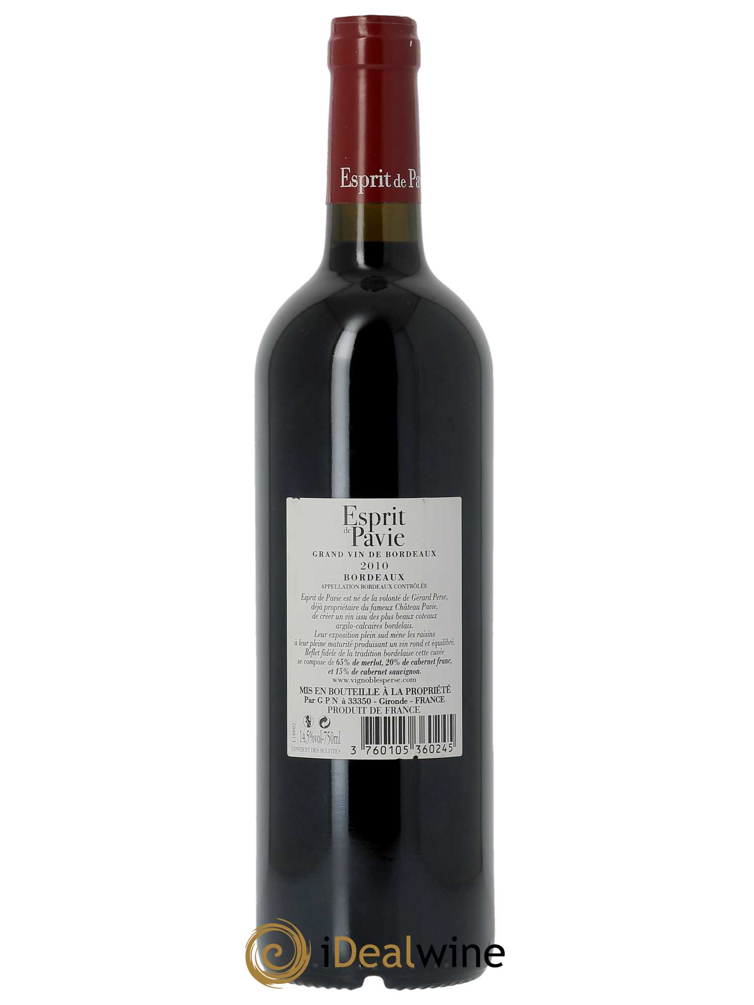 Esprit de Pavie 2010 - Lot de 1 bouteille - 1
