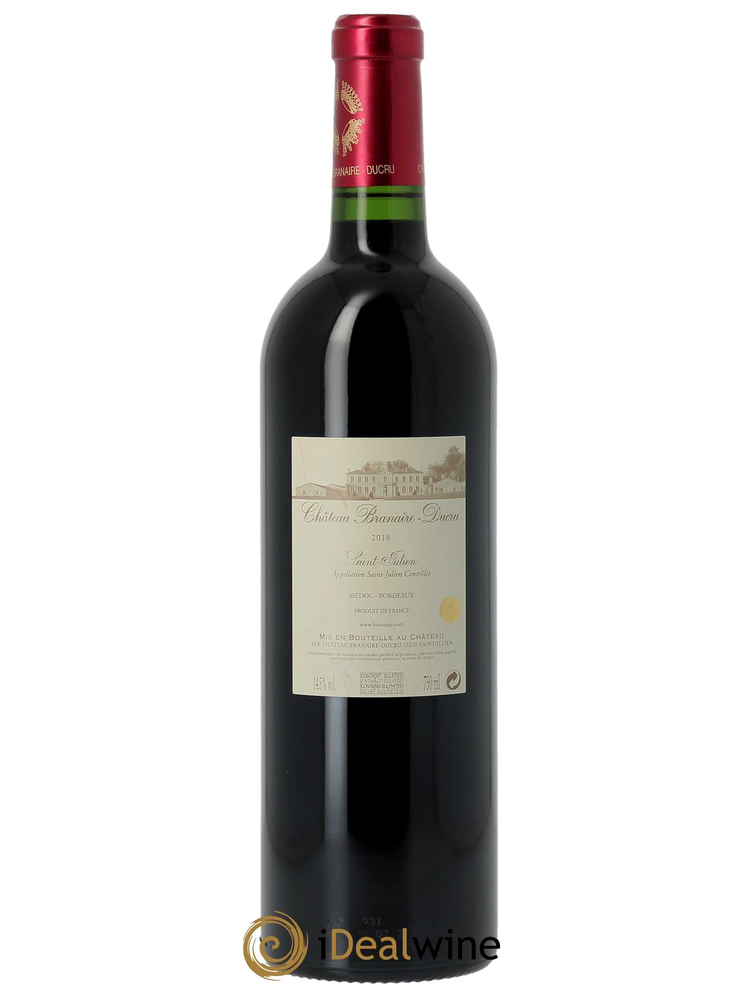 Château Branaire Ducru 4ème Grand Cru Classé (OWC if 6 bts) 2018 - Lot of 1 bottle - 1