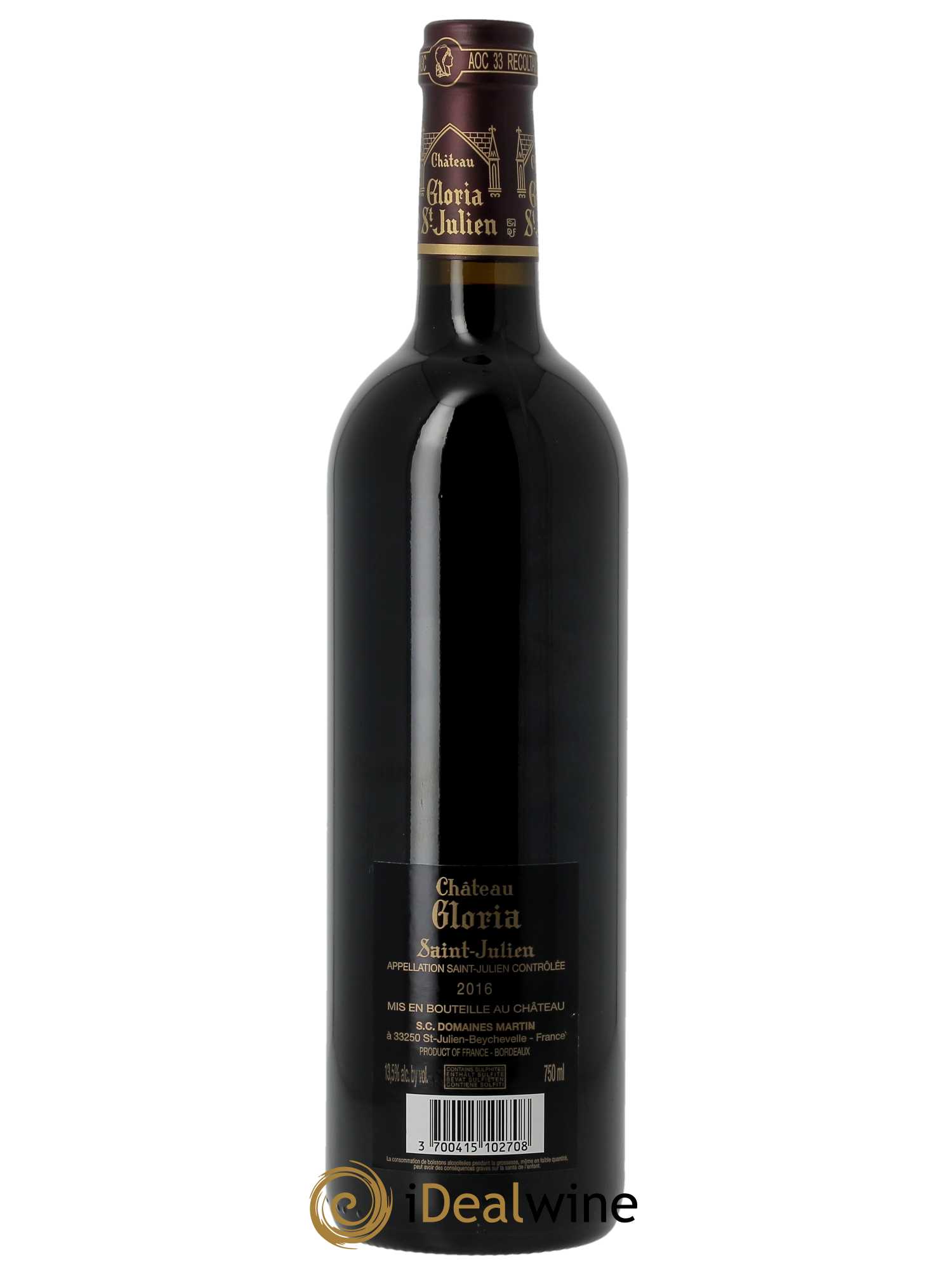 Château Gloria (CBO à partir de 6 bts) 2016 - Lot de 1 bouteille - 1