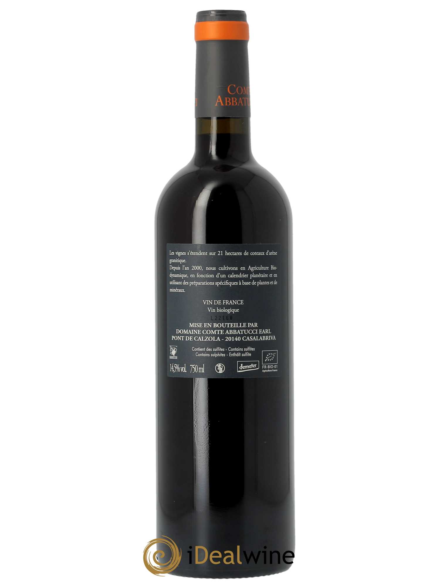 Vin de France Faustine Vieilles Vignes Comte Abbatucci (Domaine) 2022 - Lot de 1 bouteille - 1