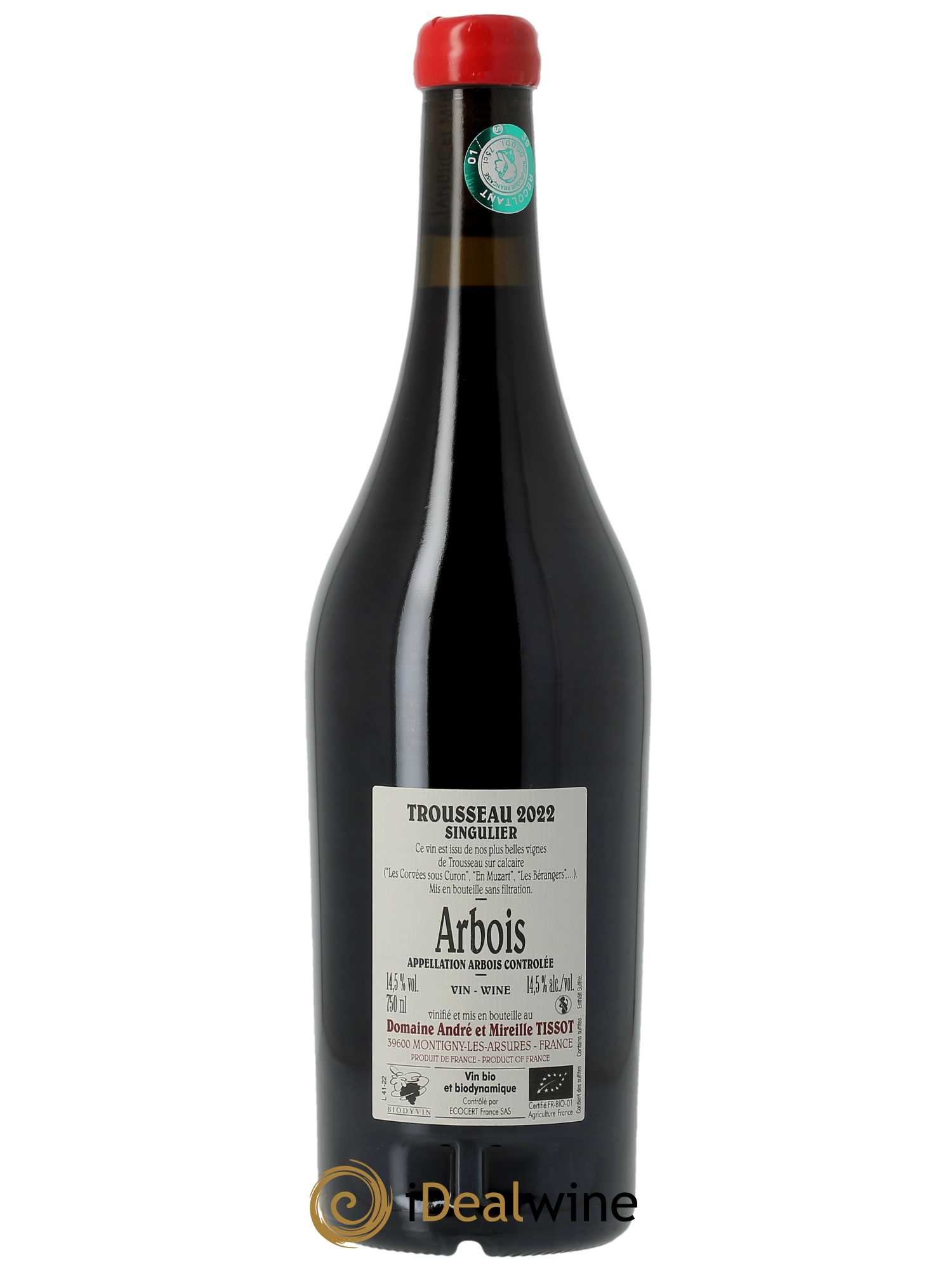 Arbois Trousseau Singulier Bénédicte et Stéphane Tissot 2022 - Lot of 1 bottle - 1