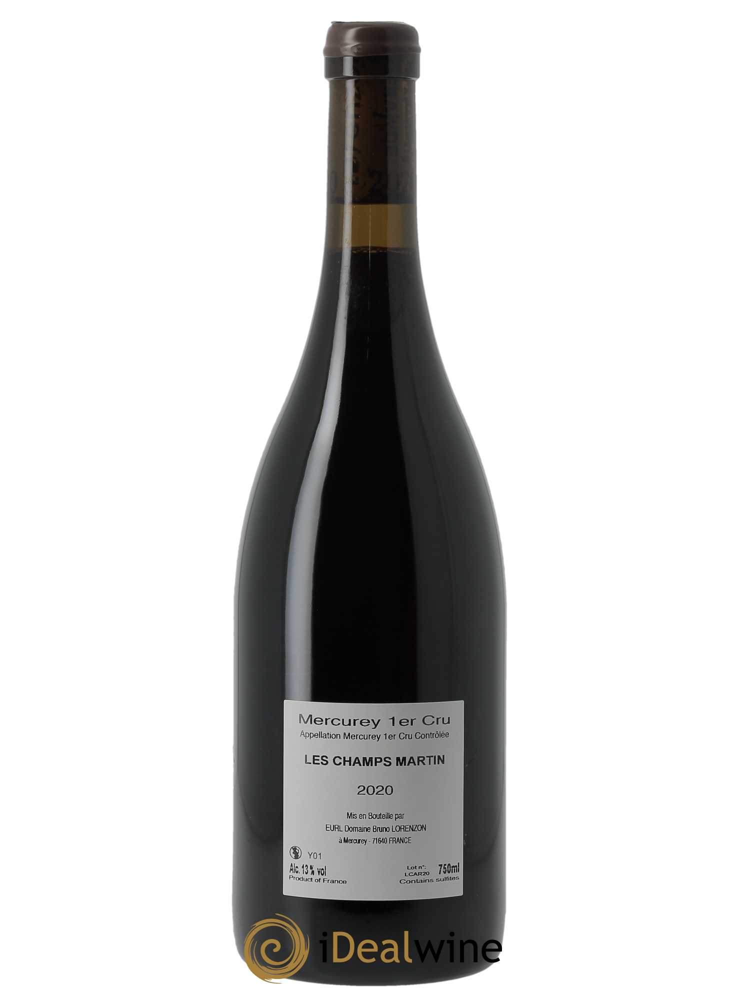 Mercurey 1er Cru Les Champs Martin Bruno Lorenzon 2020 - Lot de 1 bouteille - 1