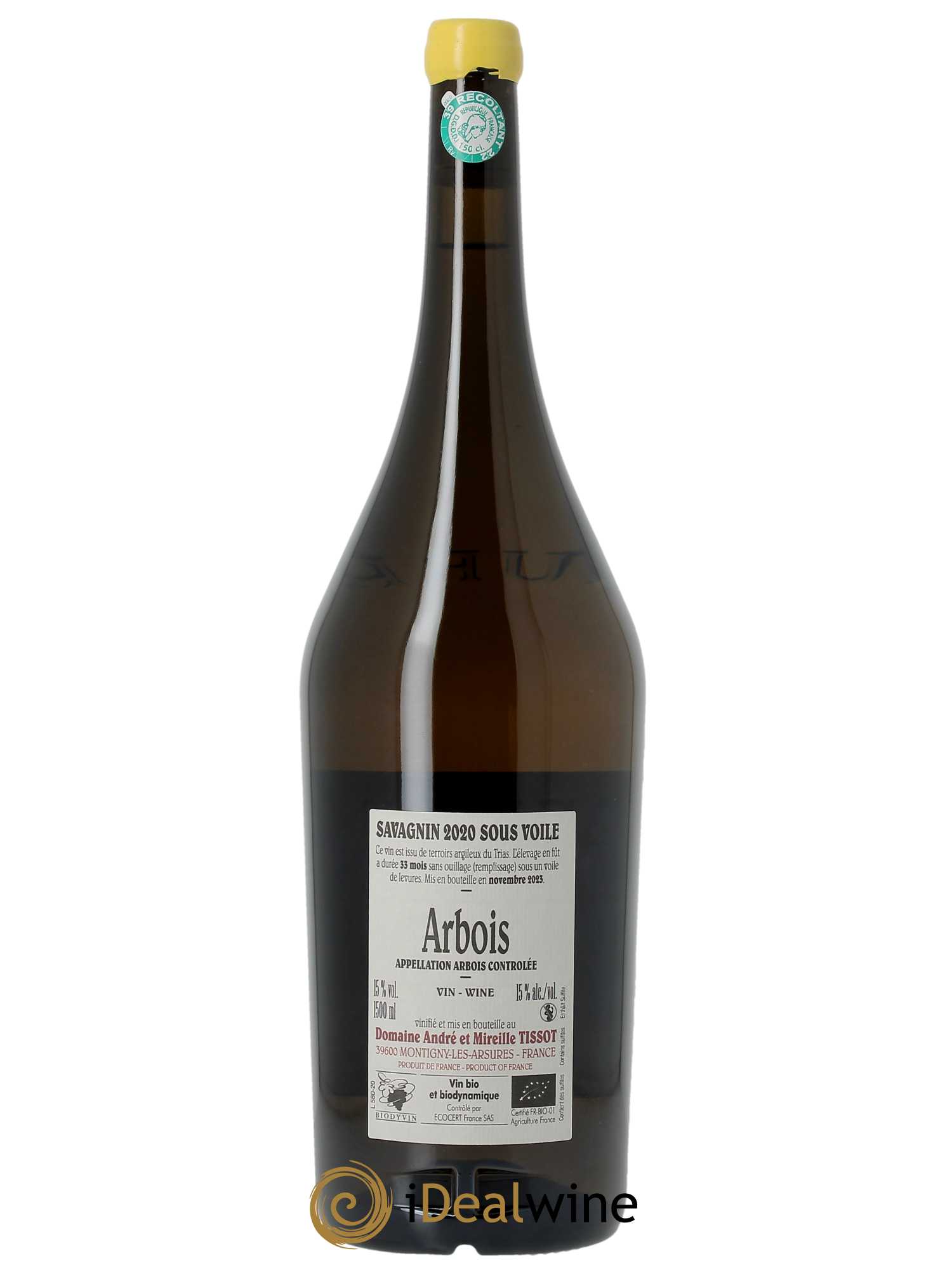 Arbois Savagnin Sous Voile Bénédicte et Stéphane Tissot 2020 - Lot de 1 magnum - 1