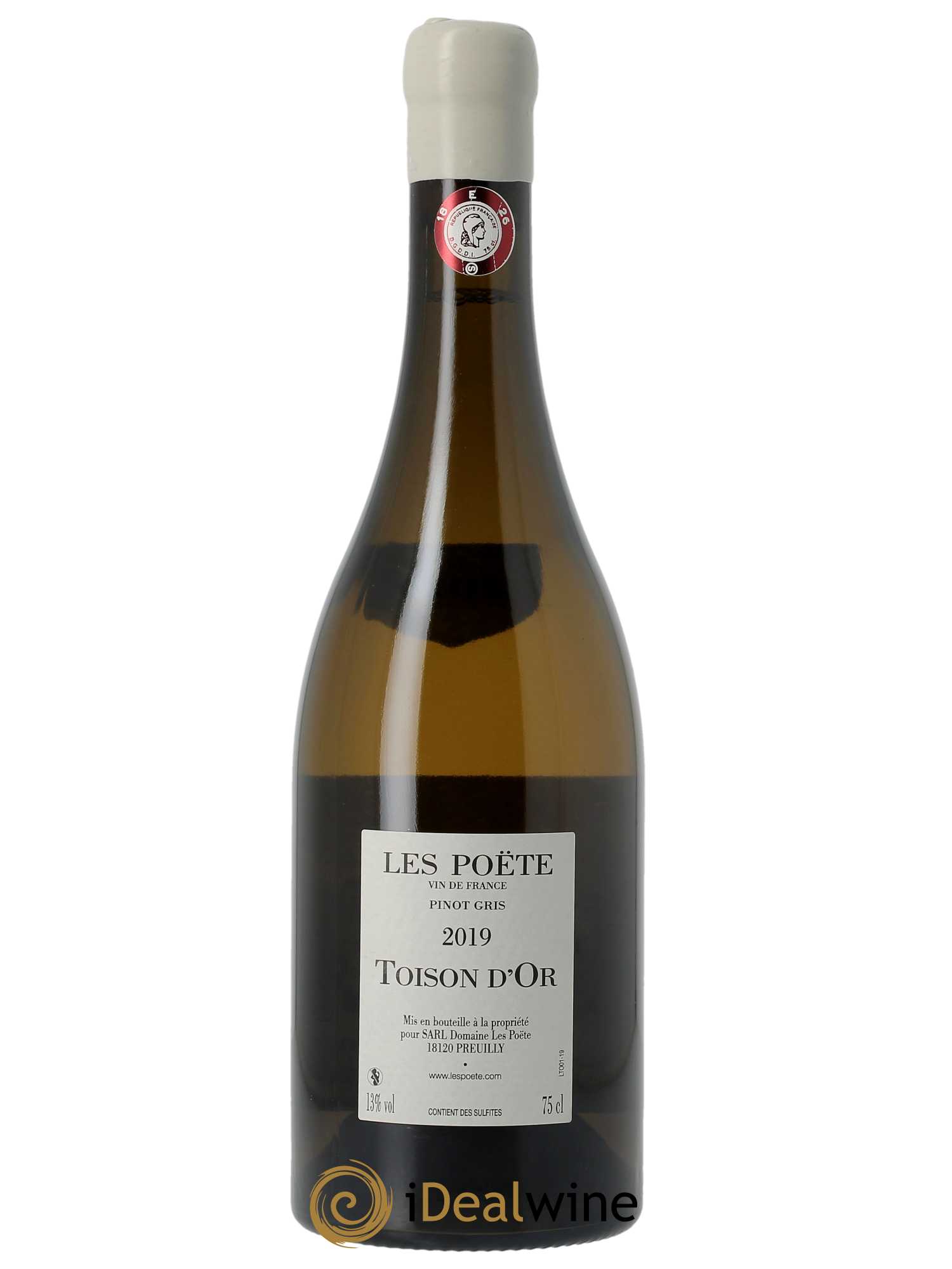 Vin de France (anciennement Reuilly) Toison d'Or Les Poëte  2019 - Lot de 1 bouteille - 1