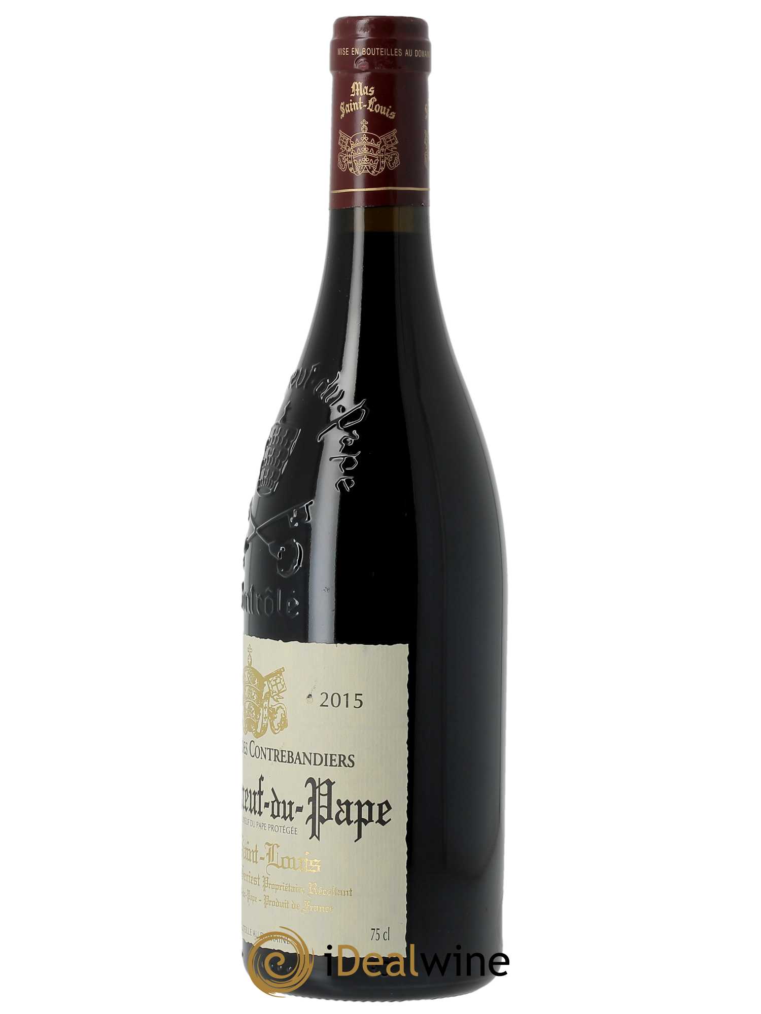 Châteauneuf-du-Pape Les Arpents des Contrebandiers Mas Saint-Louis 2015 - Lot of 1 bottle - 1
