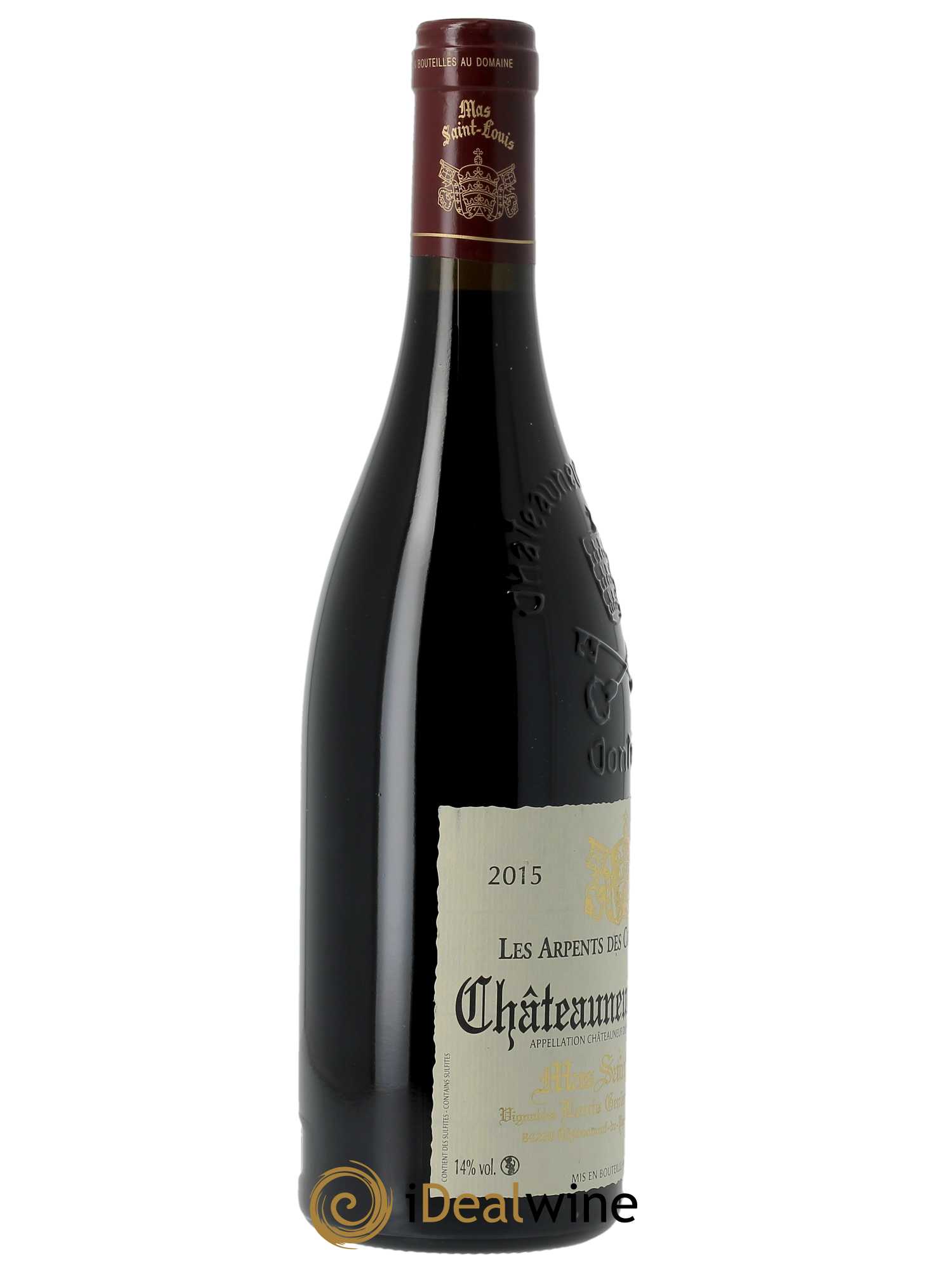 Châteauneuf-du-Pape Les Arpents des Contrebandiers Mas Saint-Louis 2015 - Lot of 1 bottle - 2