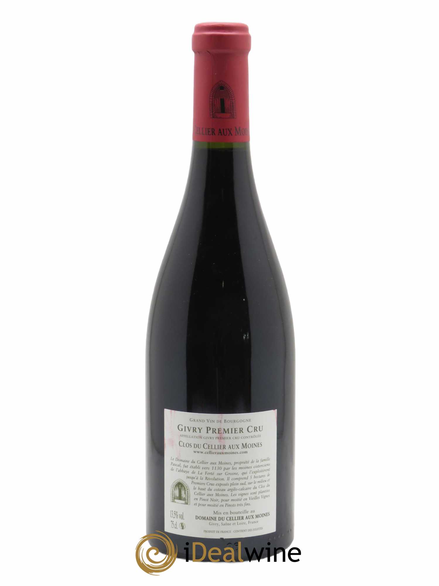 Givry 1er Cru Clos du Cellier aux moines Cellier aux Moines (Domaine) 2017 - Lot de 1 bouteille - 1
