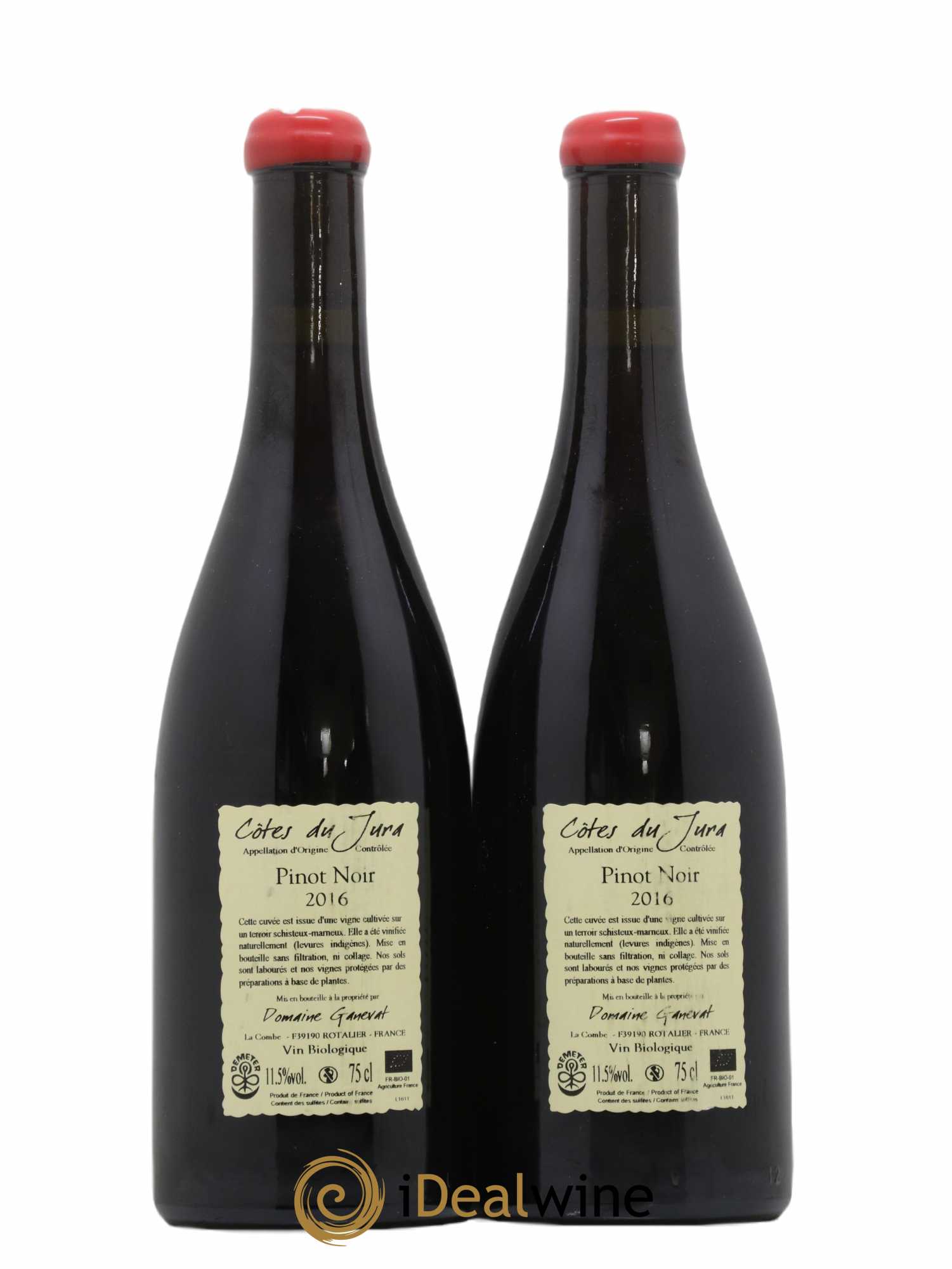 Côtes du Jura Pinot Noir En Billat Jean-François Ganevat (Domaine) 2016 - Lot of 2 bottles - 1
