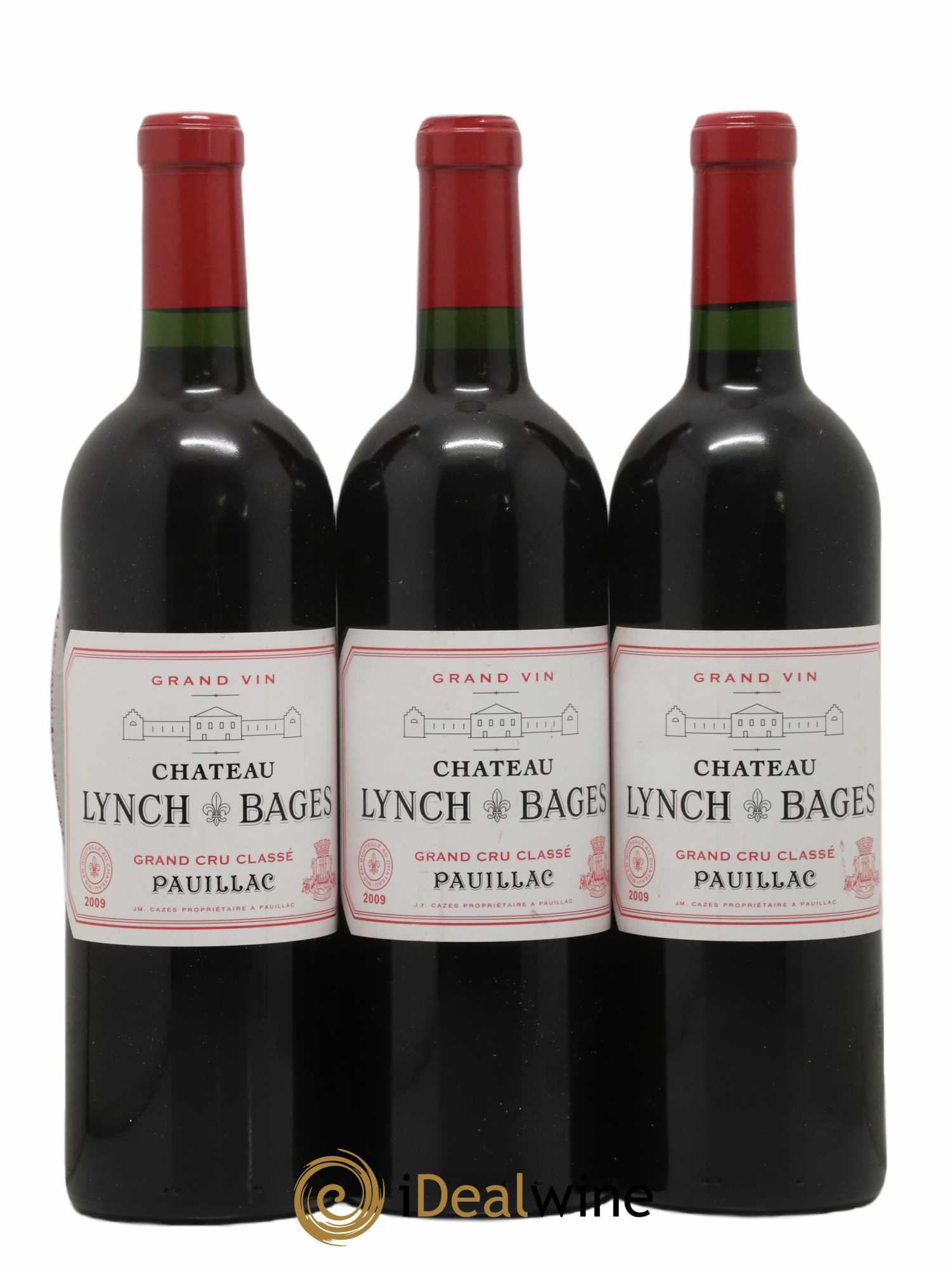 Château Lynch Bages 5ème Grand Cru Classé 2009 - Lot de 3 bouteilles - 0