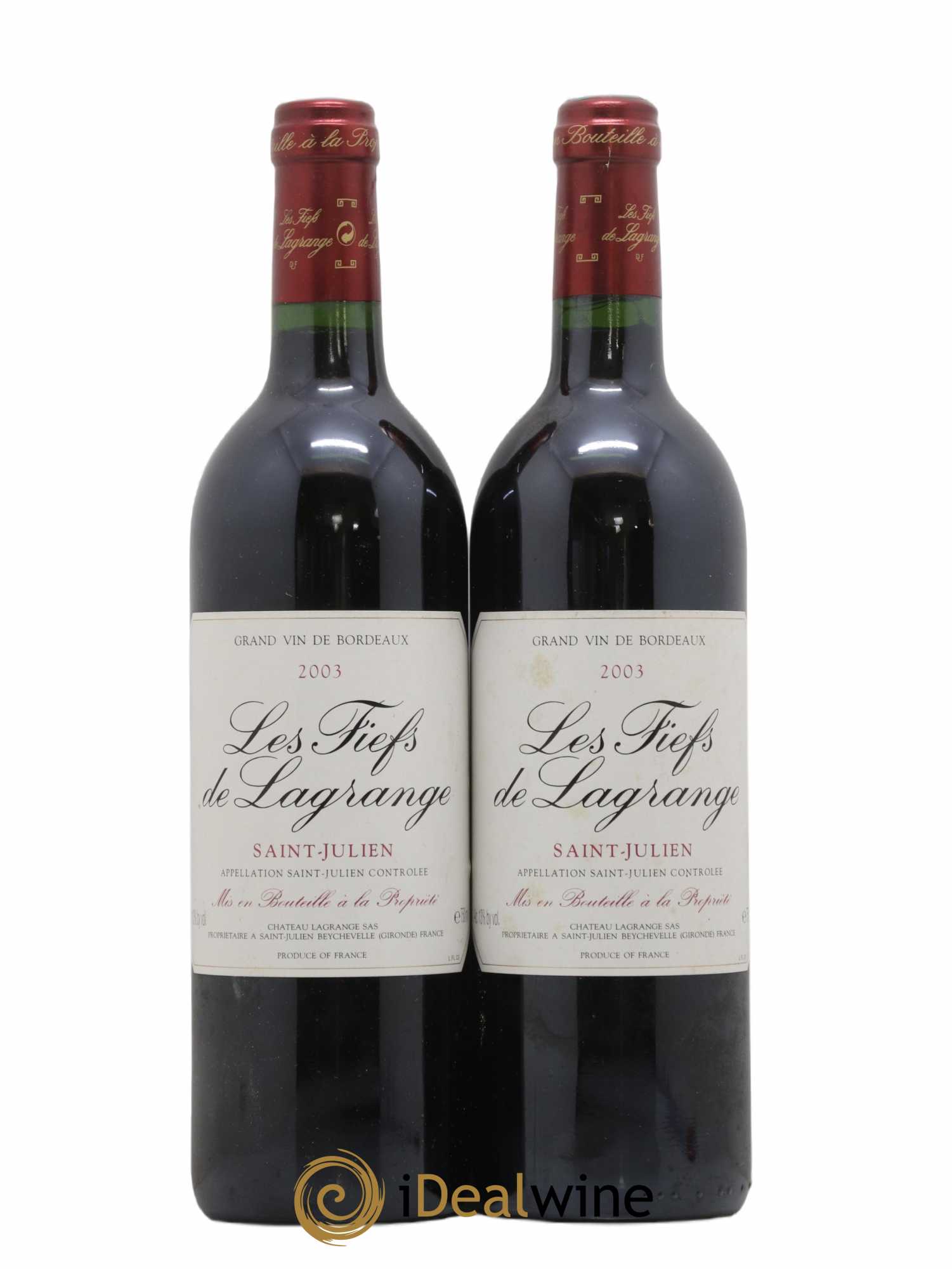 Les Fiefs de Lagrange Second Vin 2003 - Lot de 2 bouteilles - 0