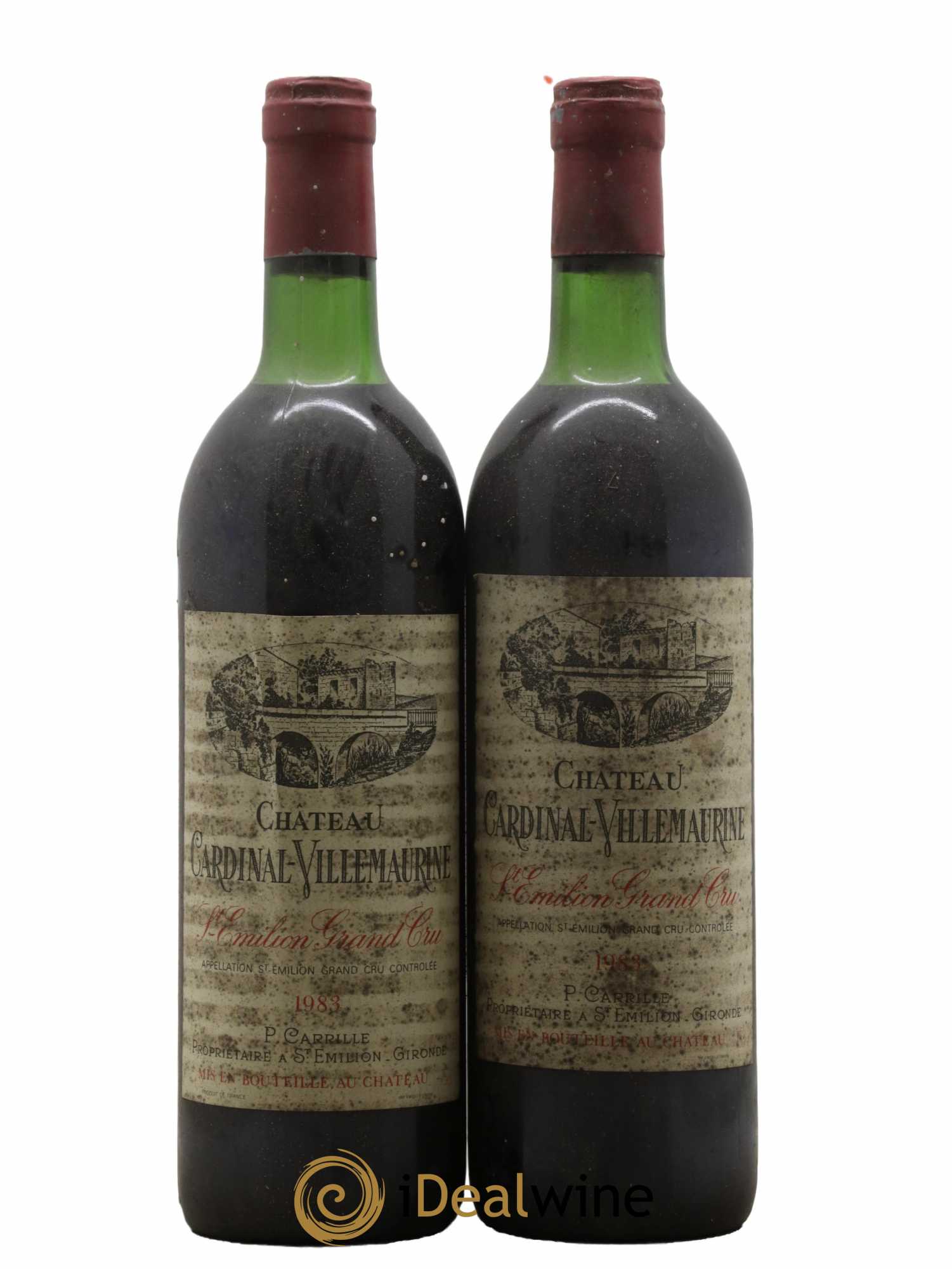 Saint-Émilion Grand Cru Villemaurine Château Cardinale 1983 - Lot de 2 bouteilles - 0