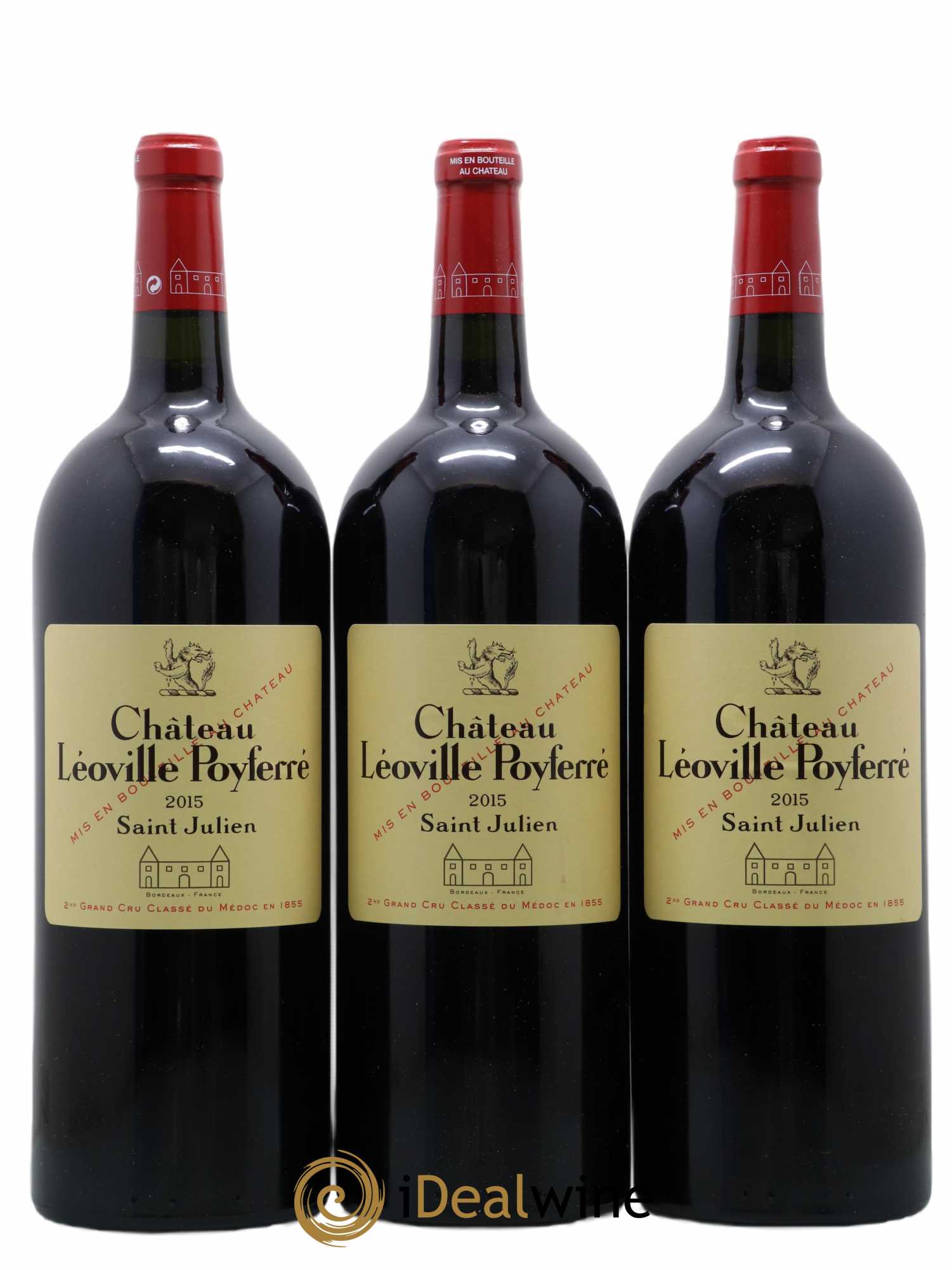 Château Léoville Poyferré 2ème Grand Cru Classé 2015 - Lot de 3 magnums - 0