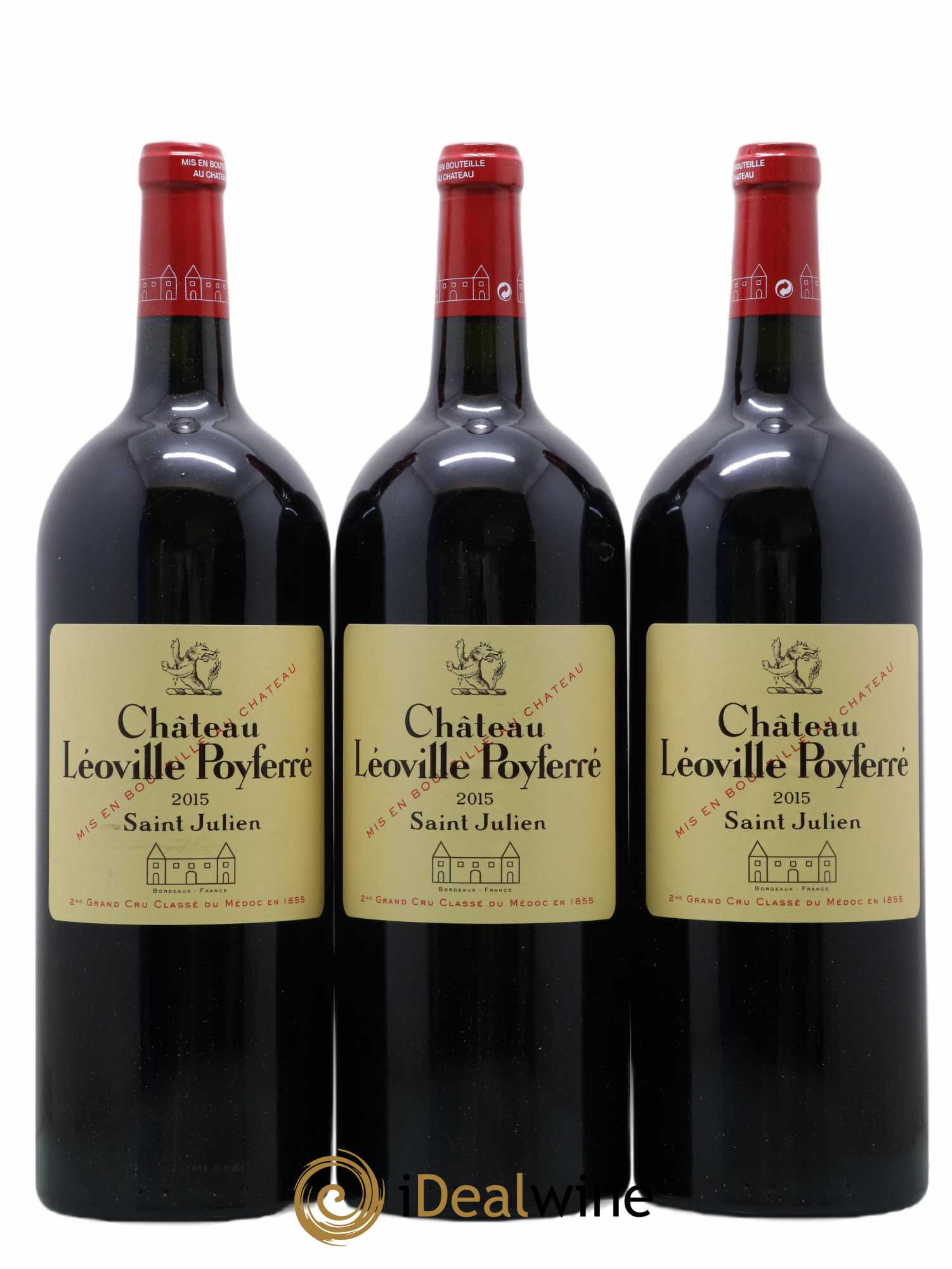 Château Léoville Poyferré 2ème Grand Cru Classé 2015 - Lot de 3 magnums - 0