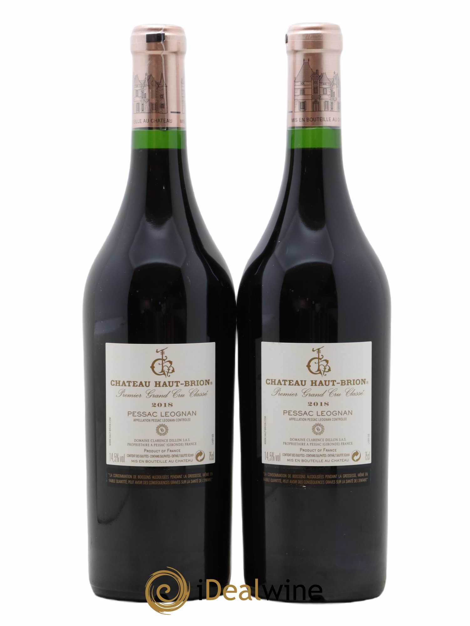Château Haut Brion 1er Grand Cru Classé 2018 - Lot de 2 bouteilles - 1