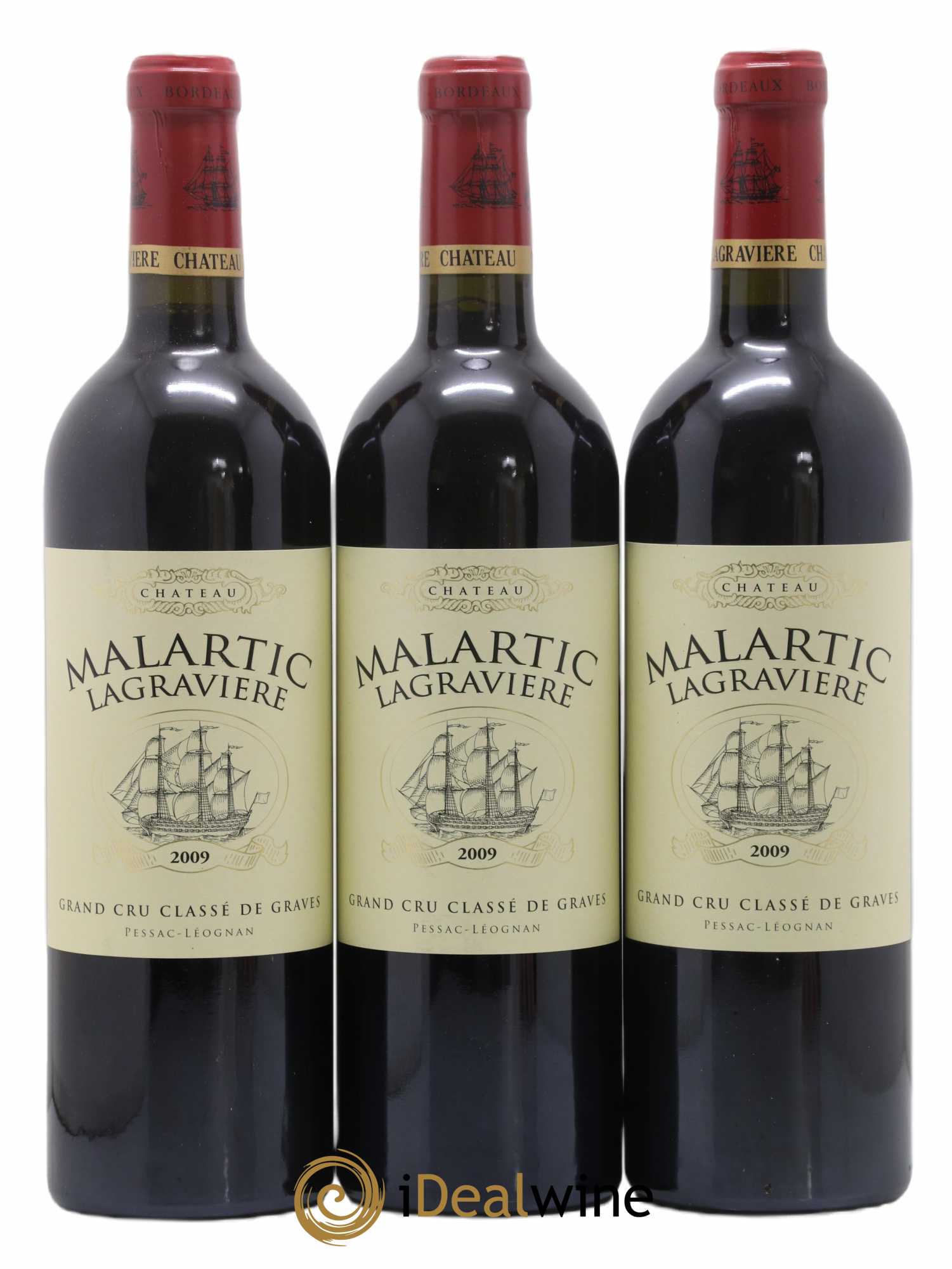 Château Malartic-Lagravière Cru Classé de Graves 2009 - Lot de 3 bouteilles - 0