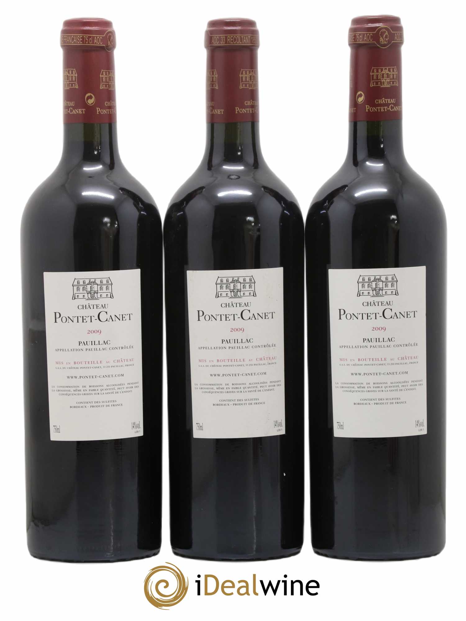 Château Pontet Canet 5ème Grand Cru Classé 2009 - Lot of 3 bottles - 1