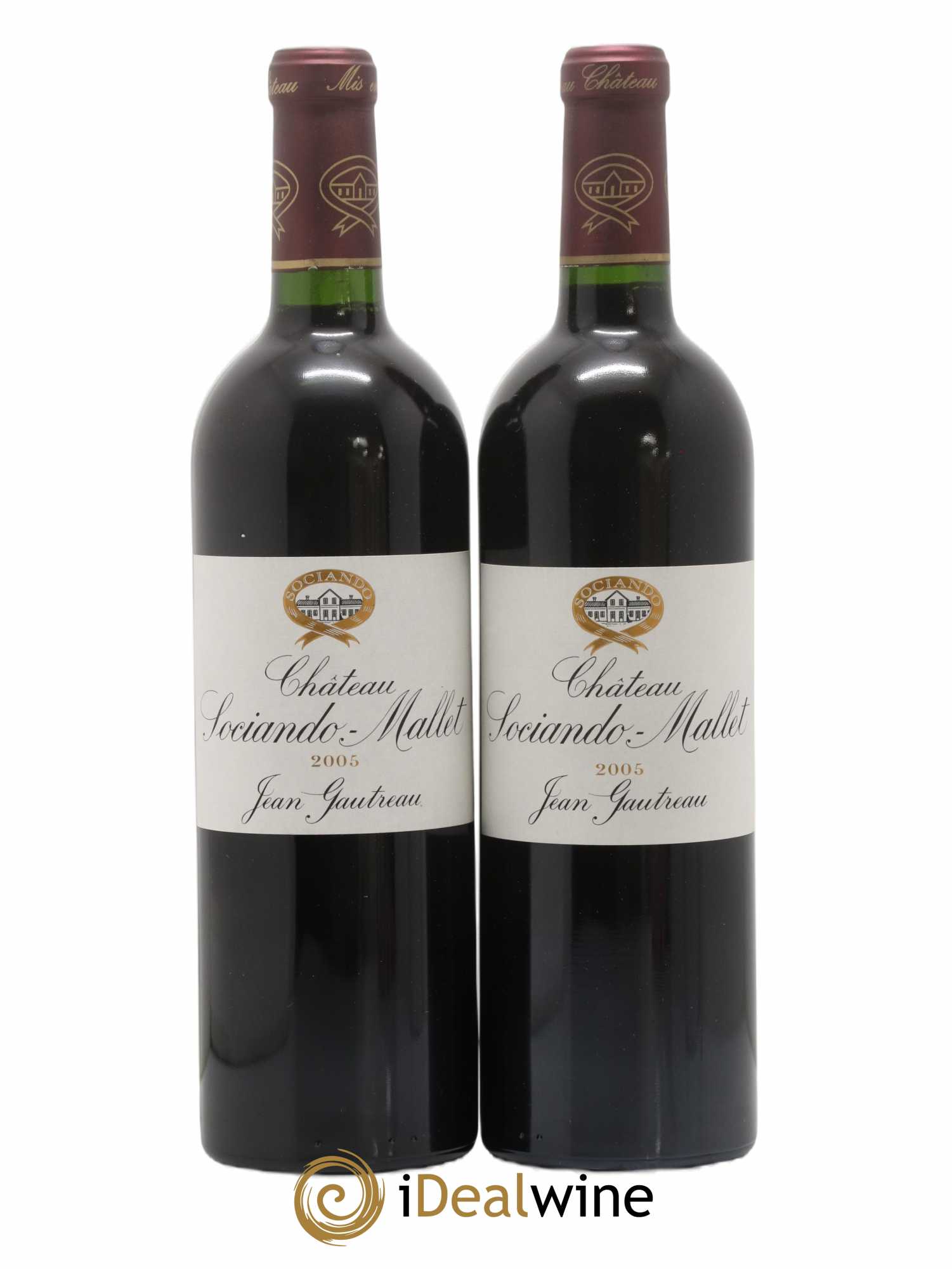 Château Sociando Mallet 2005 - Lot de 2 bouteilles - 0