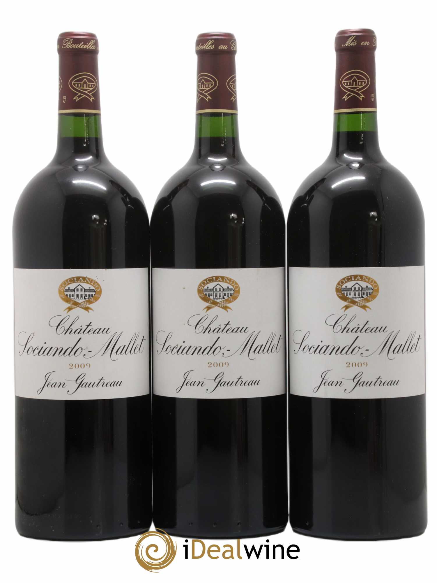 Château Sociando Mallet 2009 - Lot de 3 magnums - 0