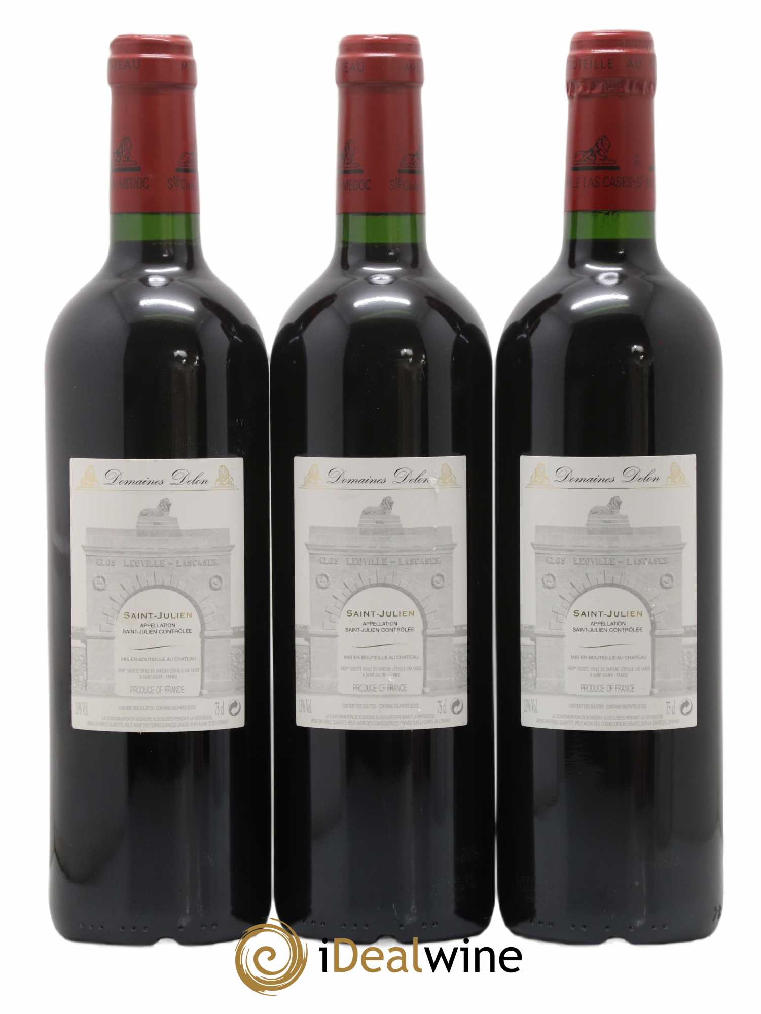 Château Léoville Las Cases 2ème Grand Cru Classé 2004 - Lot de 3 bouteilles - 1