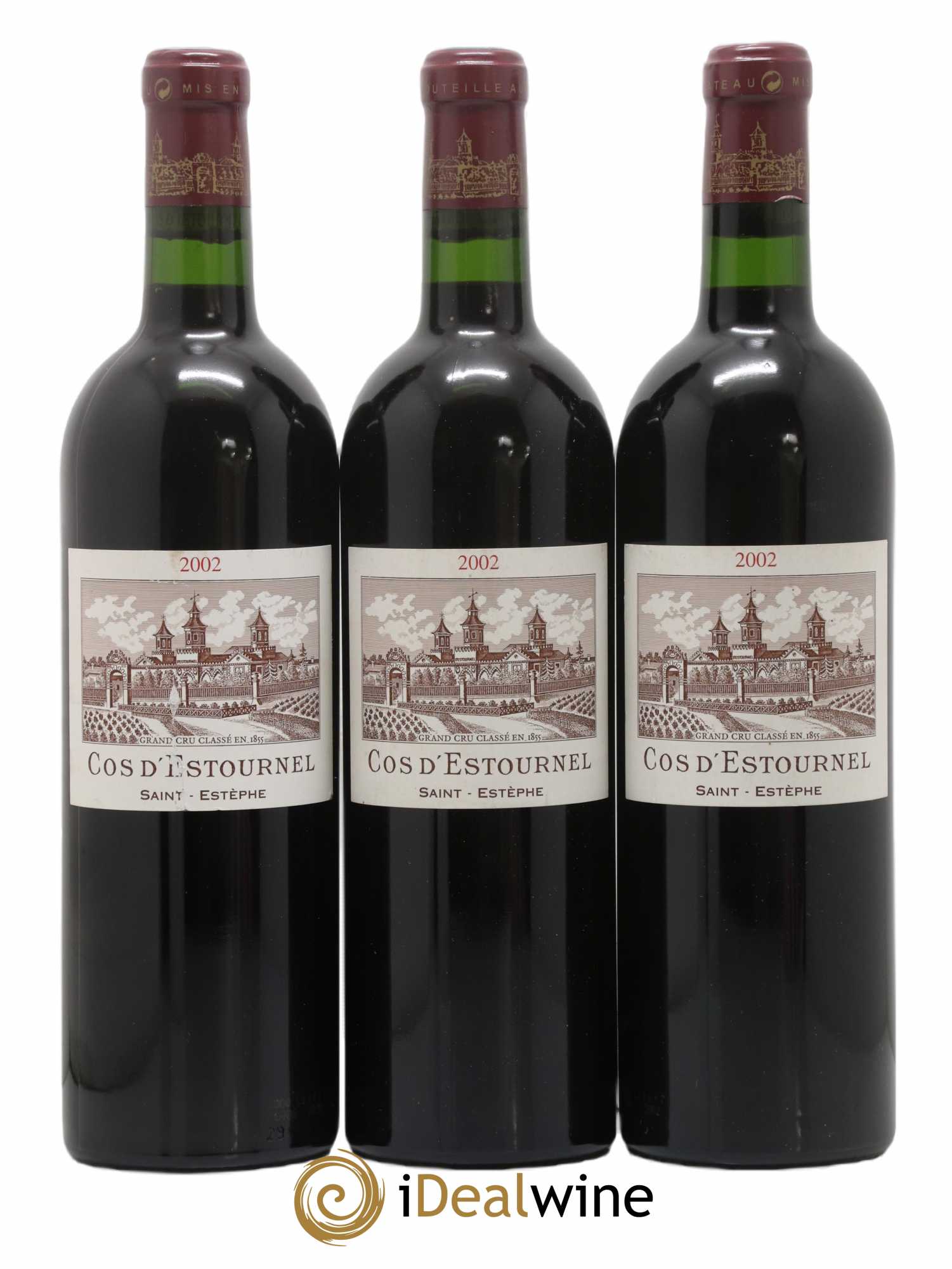 Cos d'Estournel 2ème Grand Cru Classé 2002 - Lot de 3 bouteilles - 0