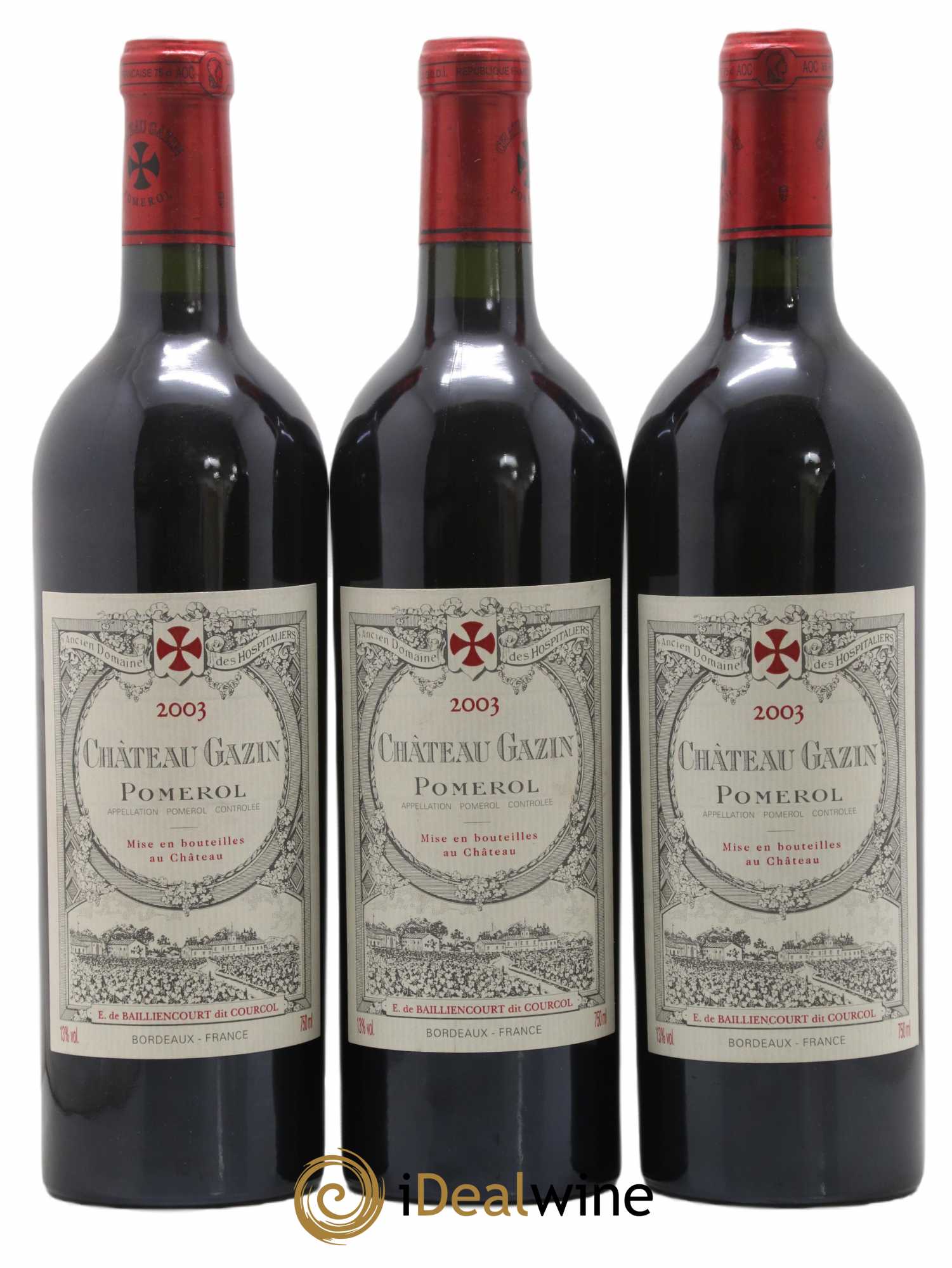 Château Gazin 2003 - Lot de 3 bouteilles - 0