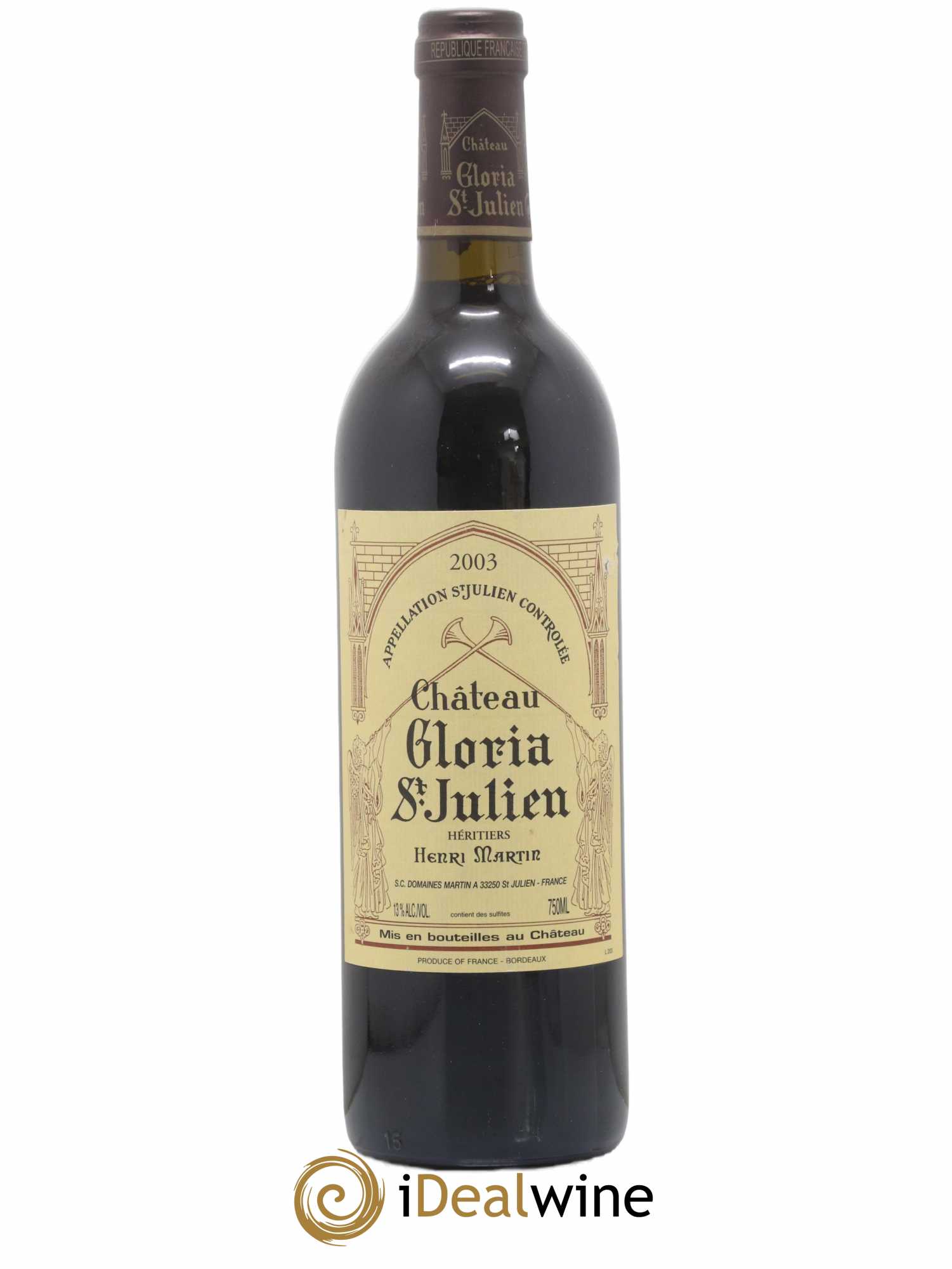 Château Gloria 2003 - Lot of 1 bottle - 0