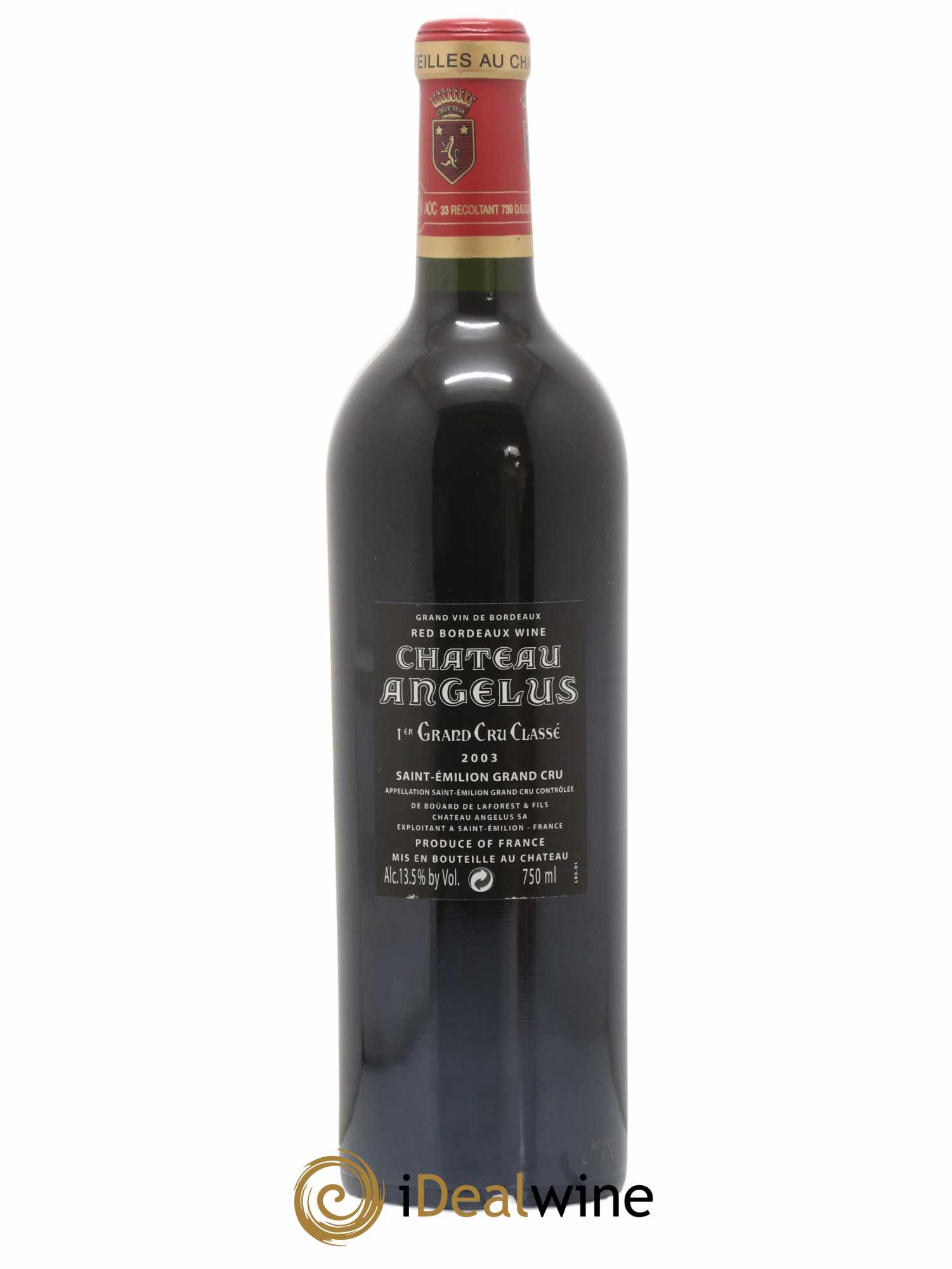 Château Angélus 1er Grand Cru Classé A 2003 - Lot de 1 bouteille - 1