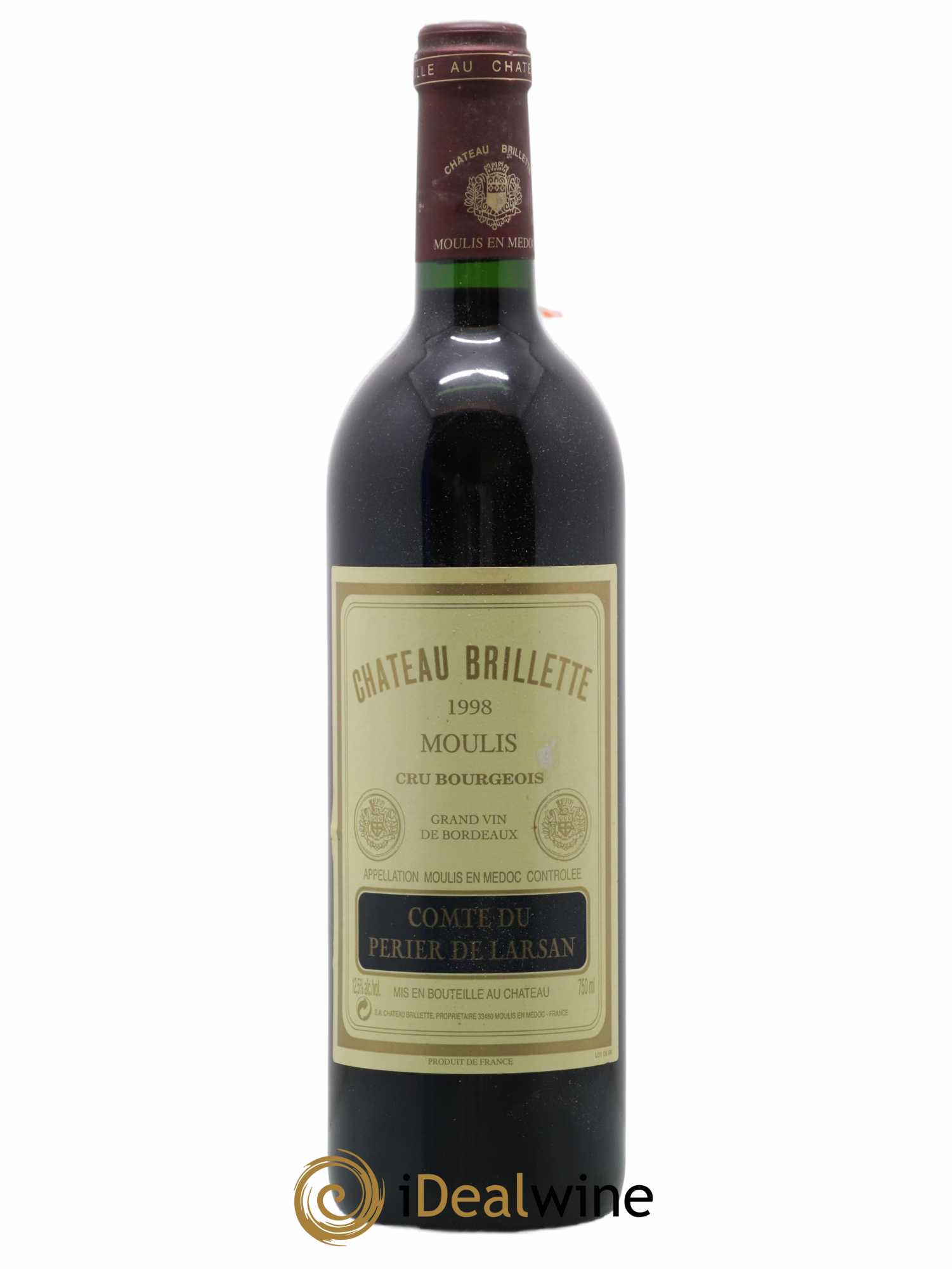 Château Brillette Cru Bourgeois 1998 - Lot de 1 bouteille - 0