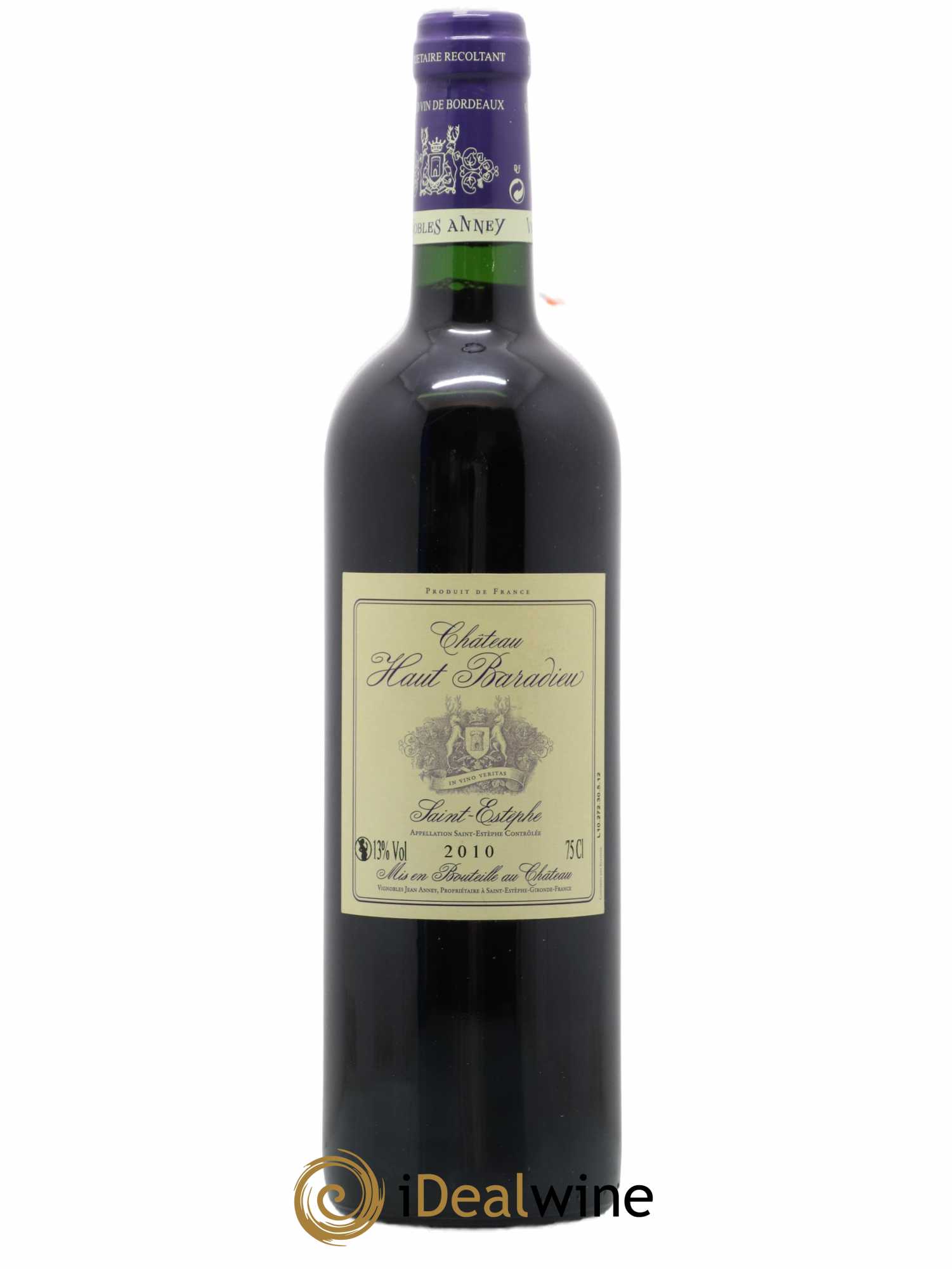 Saint-Estèphe Château Haut Baradieu 2010 - Posten von 1 Flasche - 0
