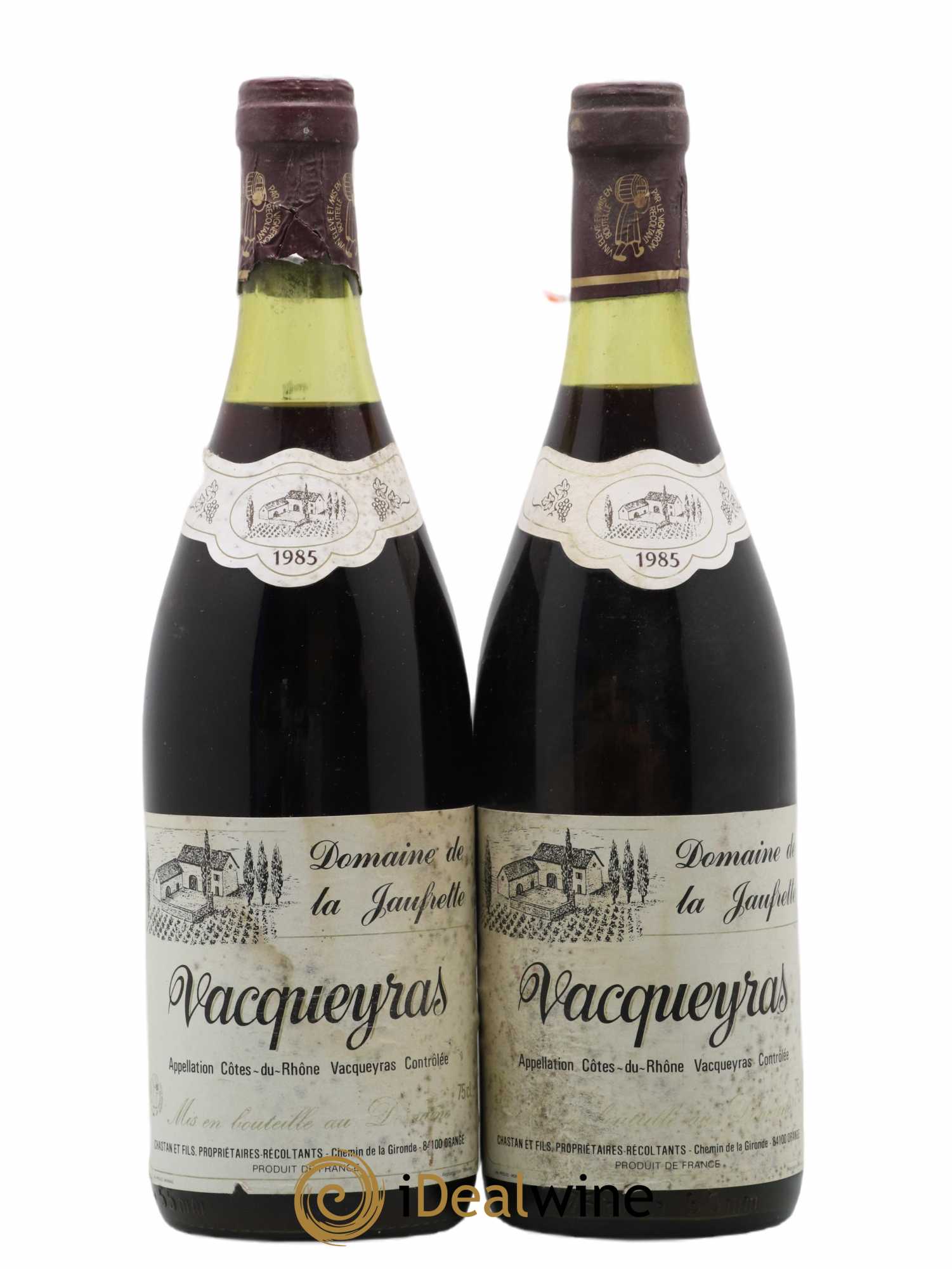 Vacqueyras Domaine De La Jaufrette (sans prix de réserve) (sans prix de réserve) 1985 - Posten von 2 Flaschen - 0