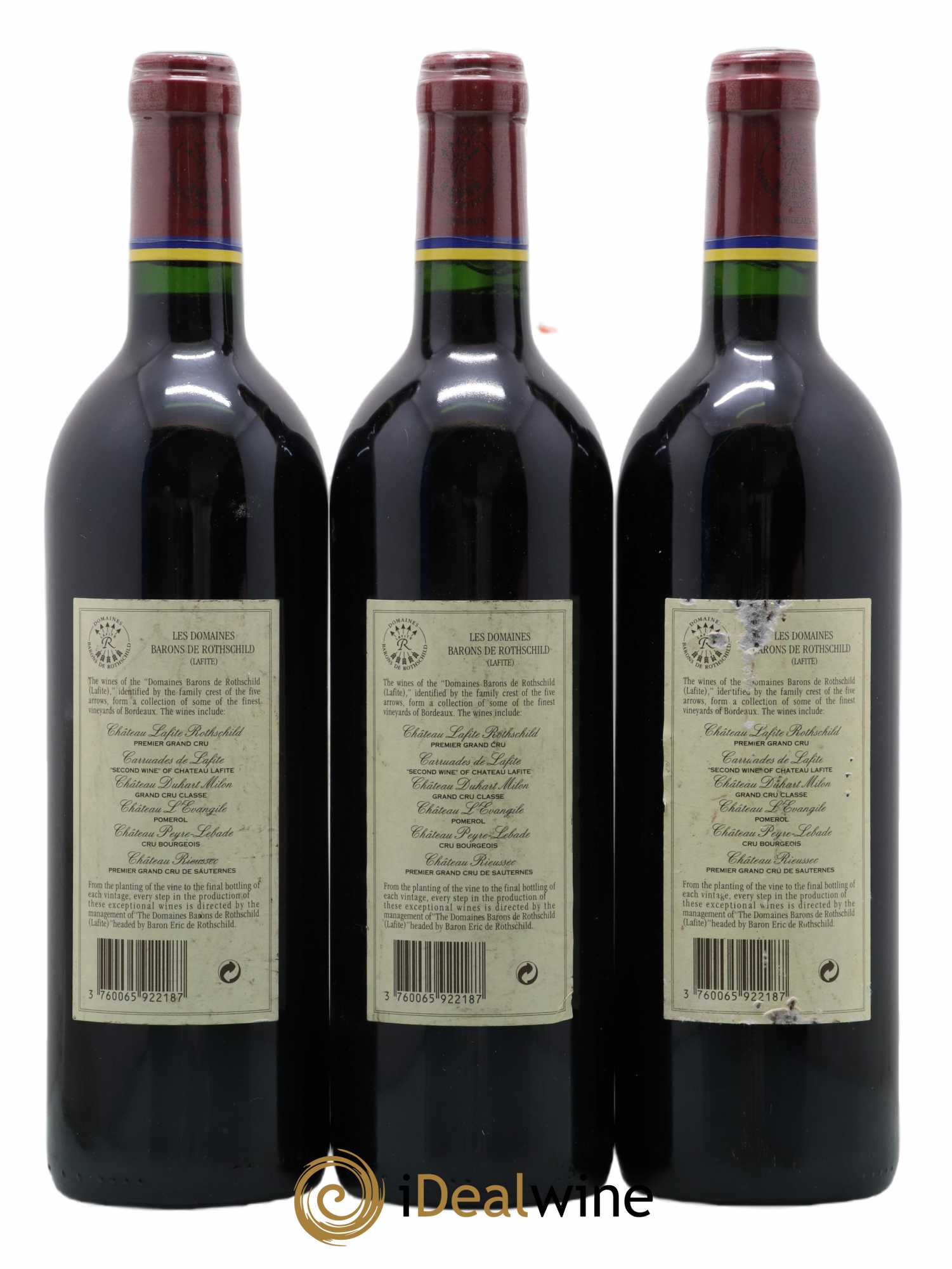 Carruades de Lafite Rothschild Second Vin 2000 - Lot de 3 bouteilles - 1