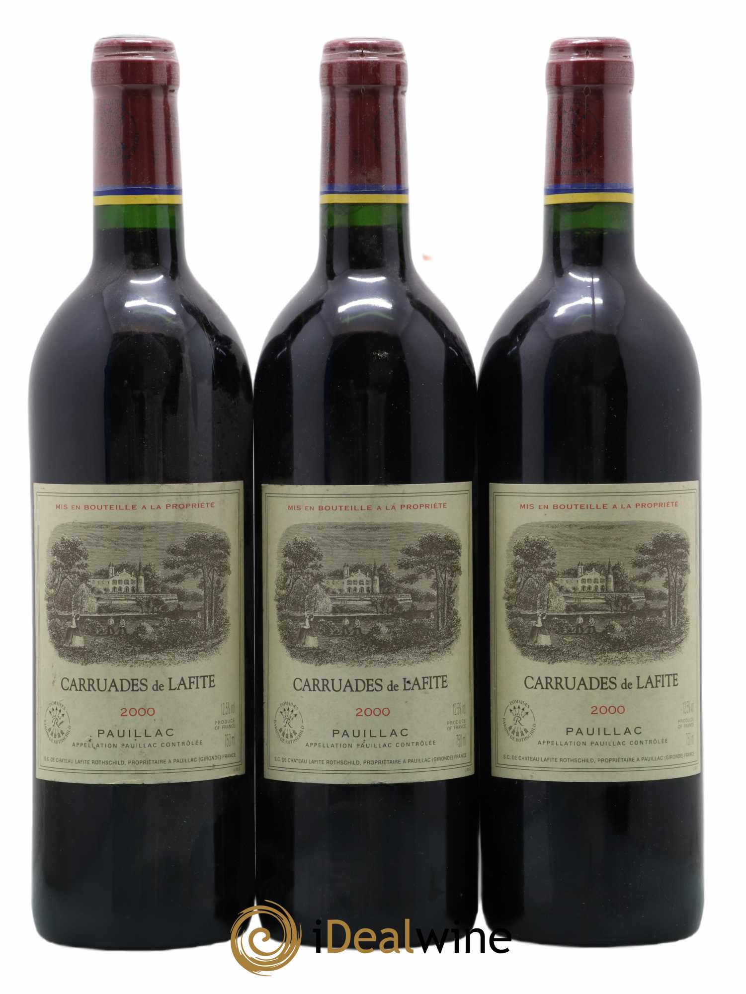 Carruades de Lafite Rothschild Second Vin 2000 - Lot de 3 bouteilles - 0