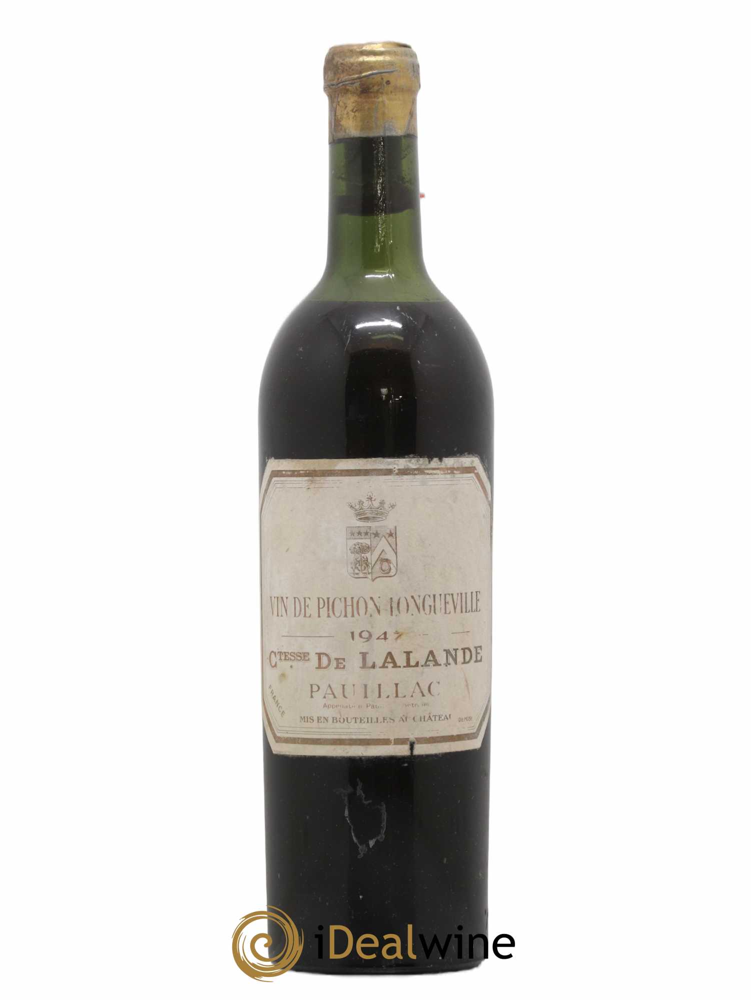 Château Pichon Longueville Comtesse de Lalande 2ème Grand Cru Classé (sans prix de réserve) (sans prix de réserve) 1947 - Lot de 1 bouteille - 0
