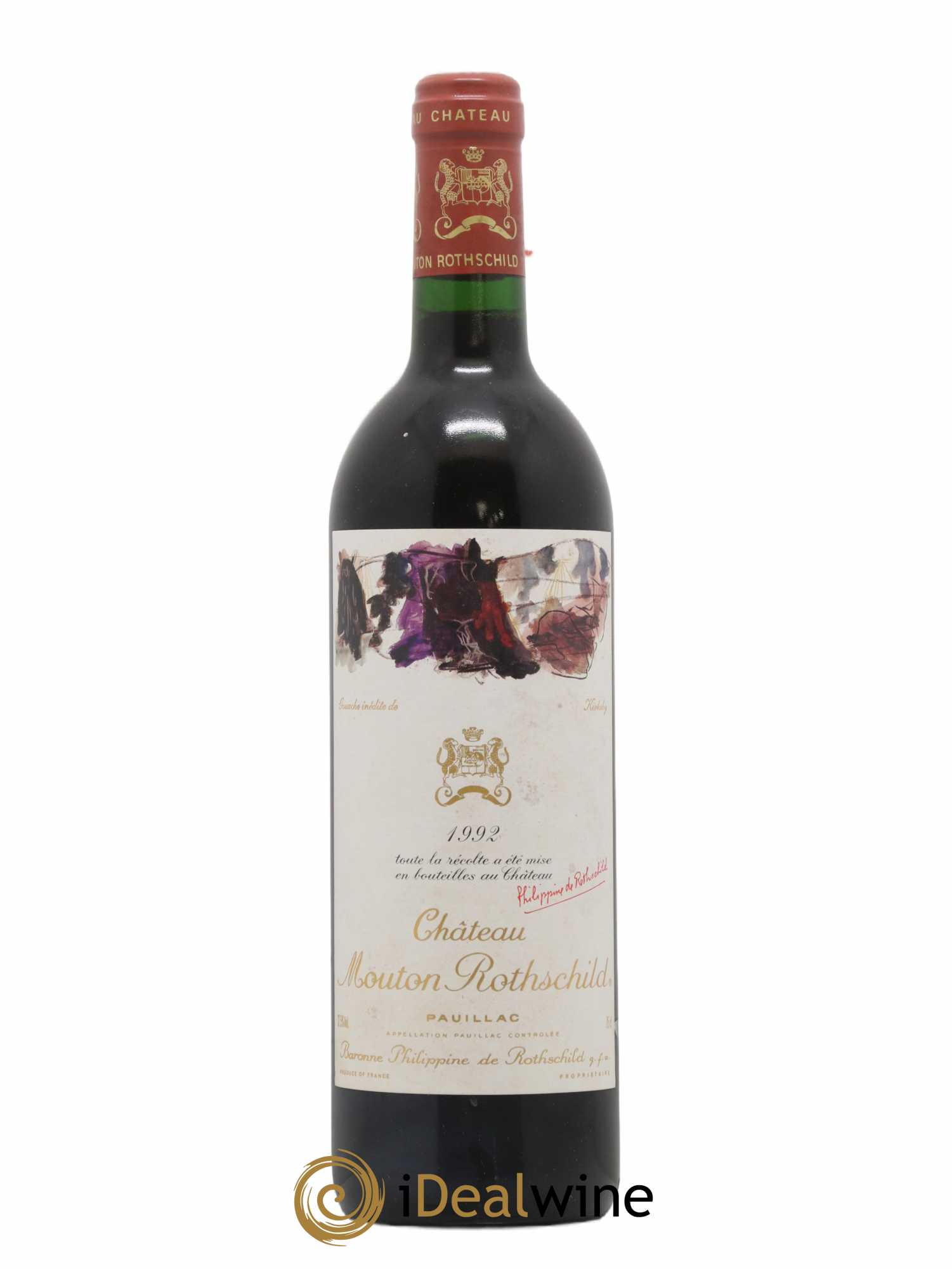 Château Mouton Rothschild 1er Grand Cru Classé 1992 - Lot de 1 bouteille - 0