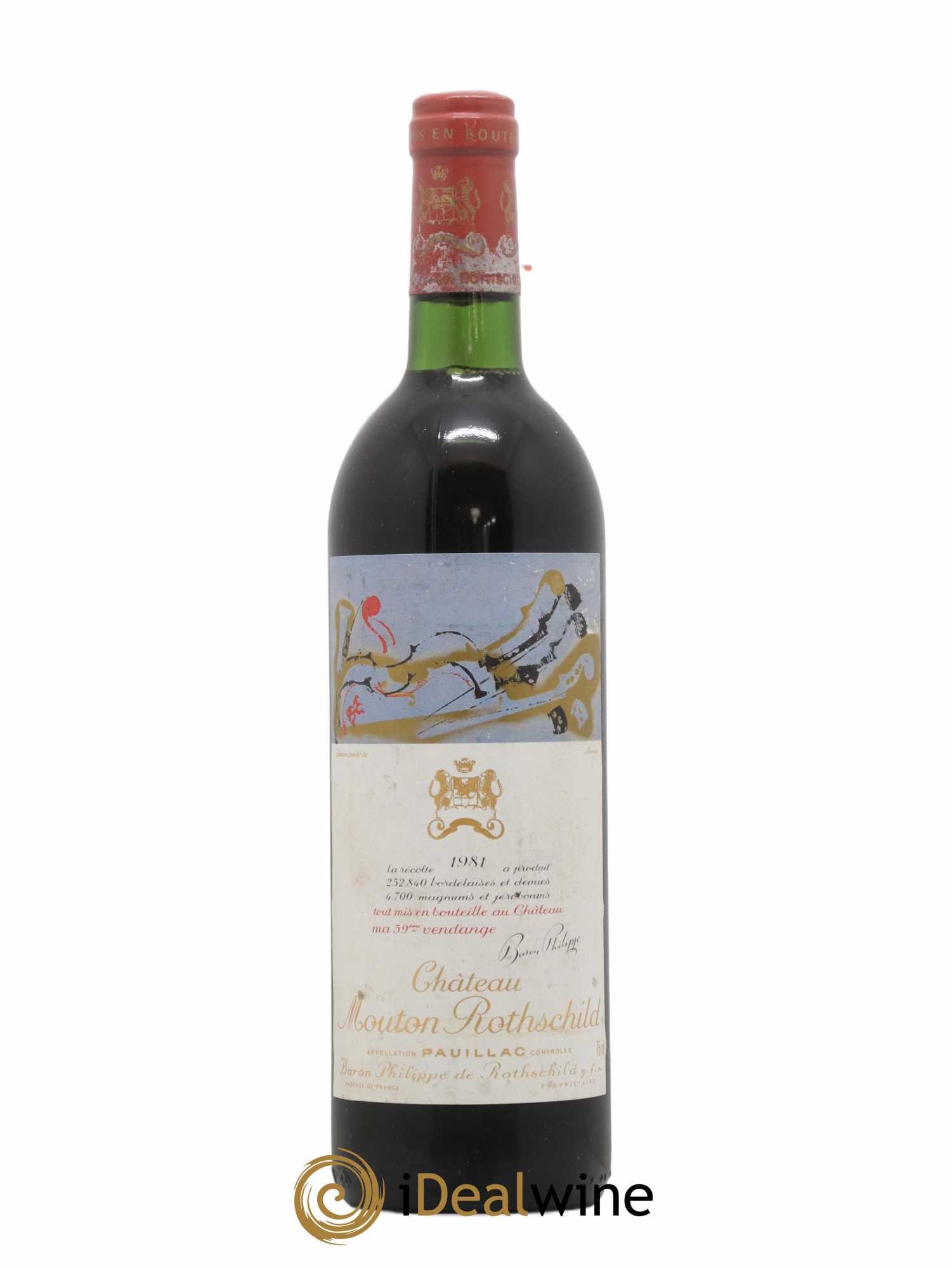 Château Mouton Rothschild 1er Grand Cru Classé (sans prix de réserve) (sans prix de réserve) 1981 - Lot de 1 bouteille - 0