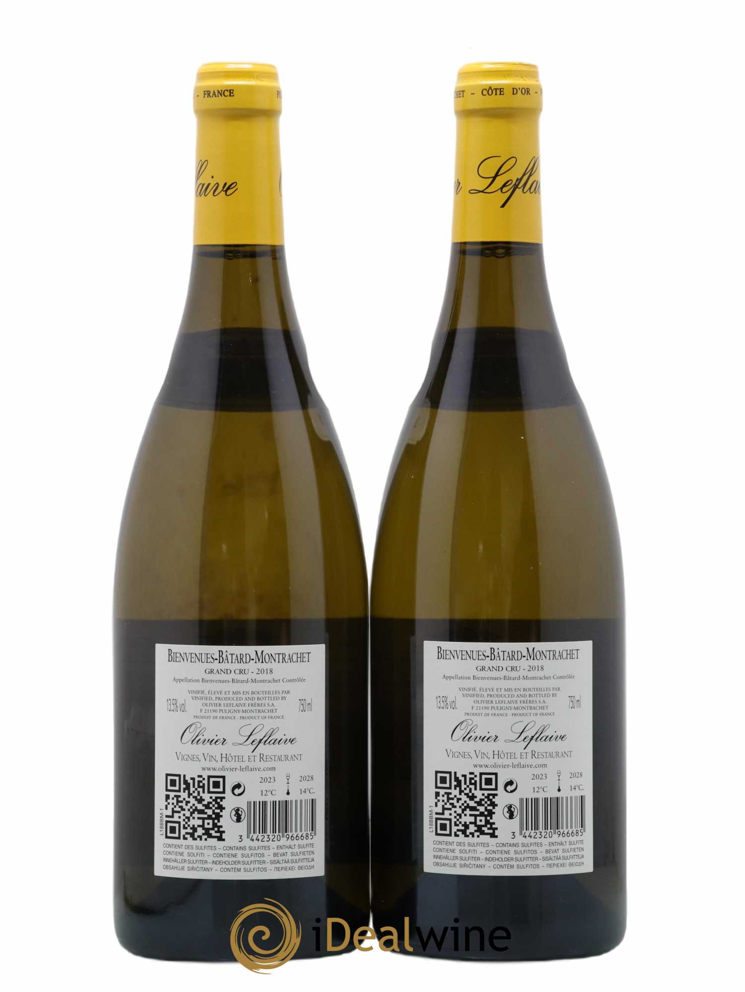 Bienvenues-Bâtard-Montrachet Grand Cru Olivier Leflaive 2018 - Lot de 2 bouteilles - 1