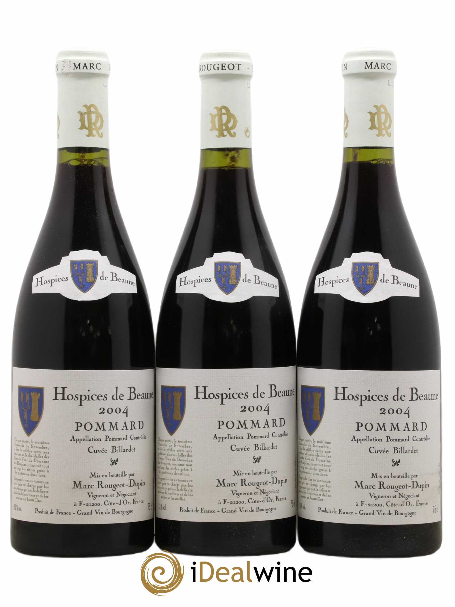 Pommard Hospices de Beaune Cuvée Billardet Marc Rougeot Dupin 2004 - Lot of 6 bottles - 2