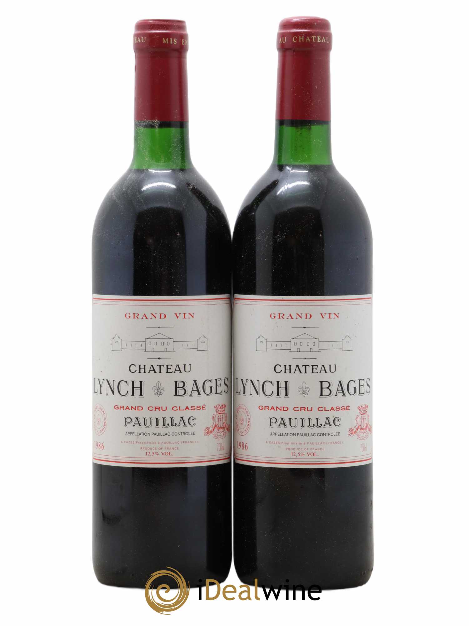Château Lynch Bages 5ème Grand Cru Classé 1986 - Lot de 2 bouteilles - 0