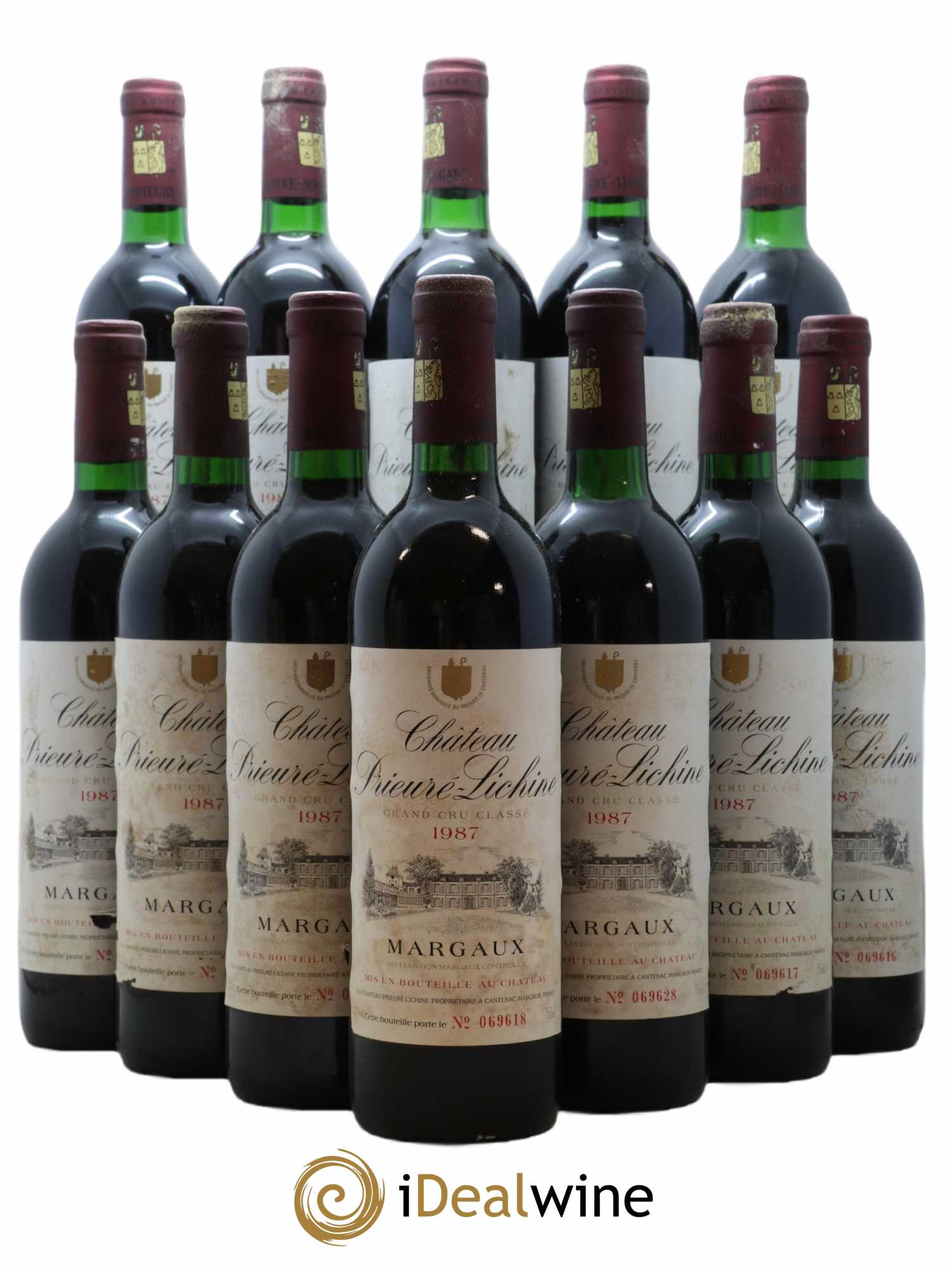 Château Prieuré Lichine 4ème Grand Cru Classé 1987 - Lot de 12 bouteilles - 0