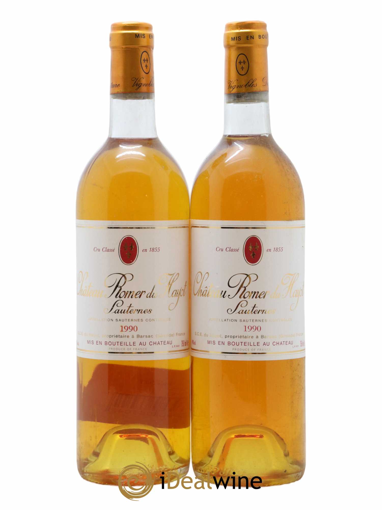 Château Romer du Hayot 2ème Grand Cru Classé 1990 - Lotto di 2 bottiglie - 0